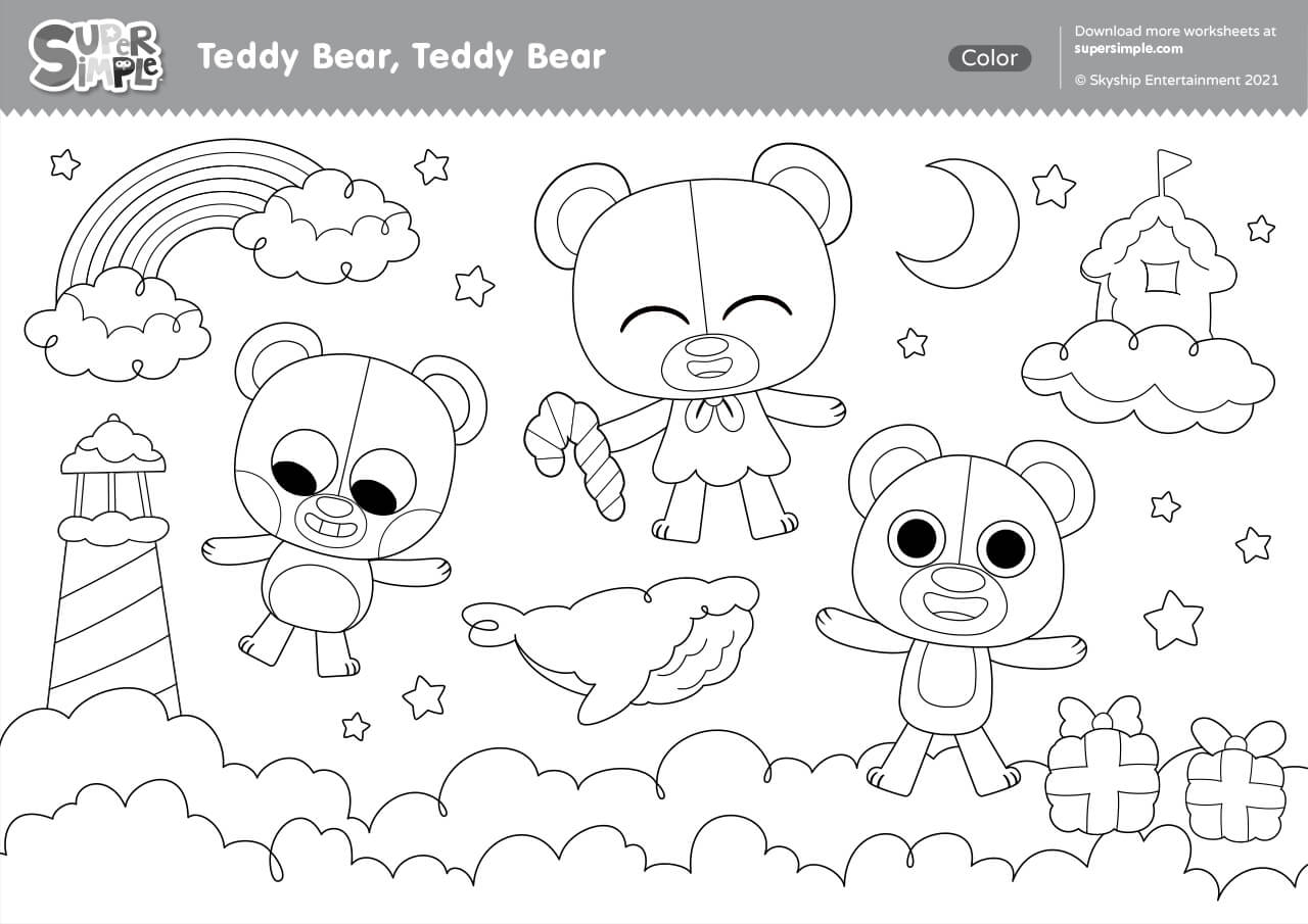 teddy bear coloring sheet
