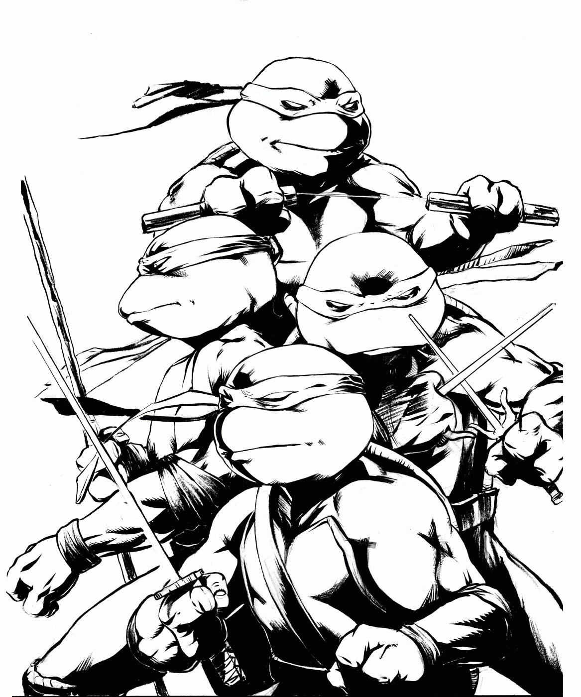 printable coloring pages teenage mutant ninja turtles