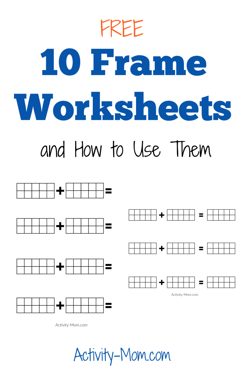 10 frame worksheets