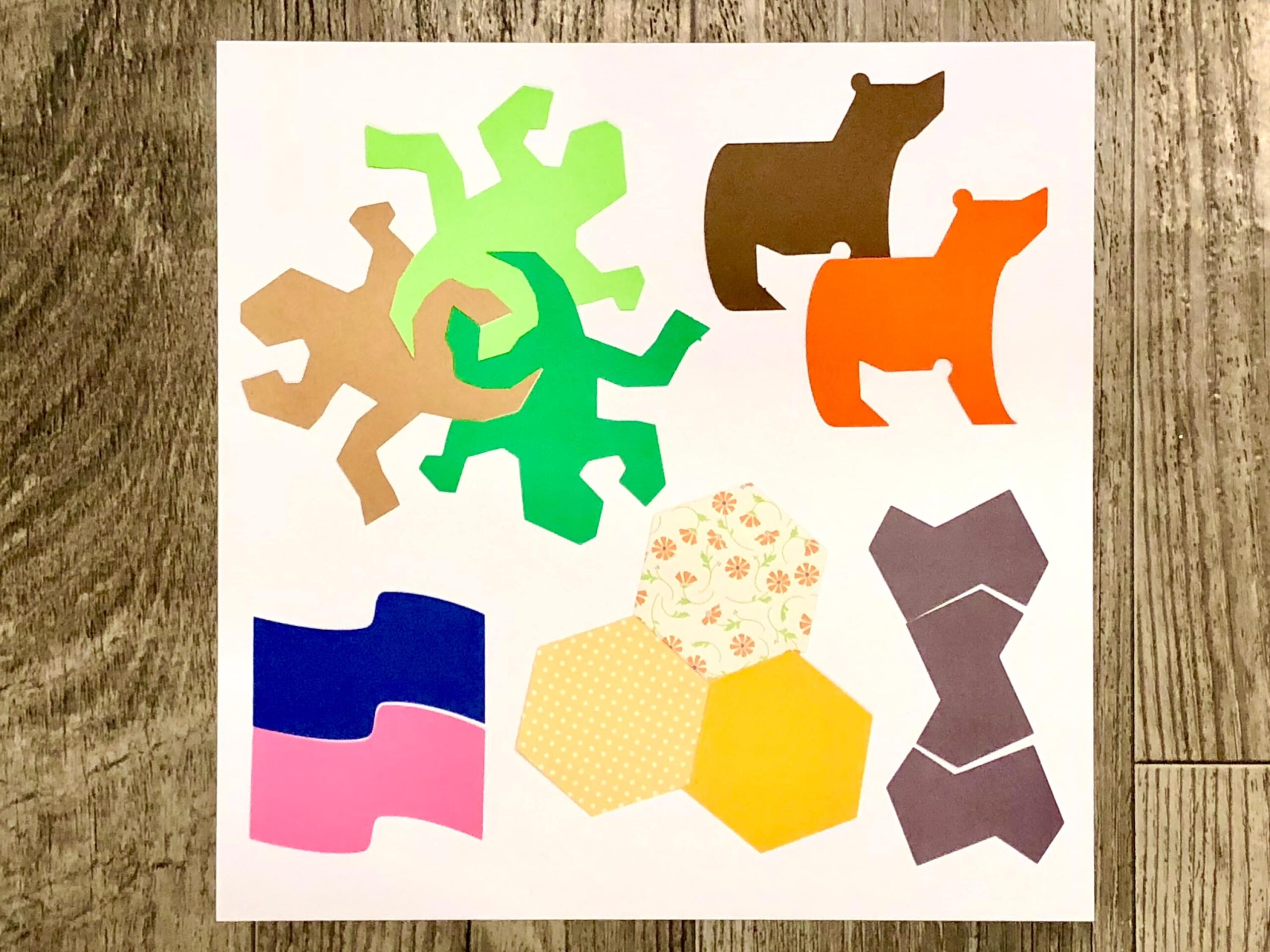 Tessellations Puzzle SVG Cut File And Printable A Cut File Download For Homeschool And Classroom For Math And Art svg Dxf Png Pdf Etsy