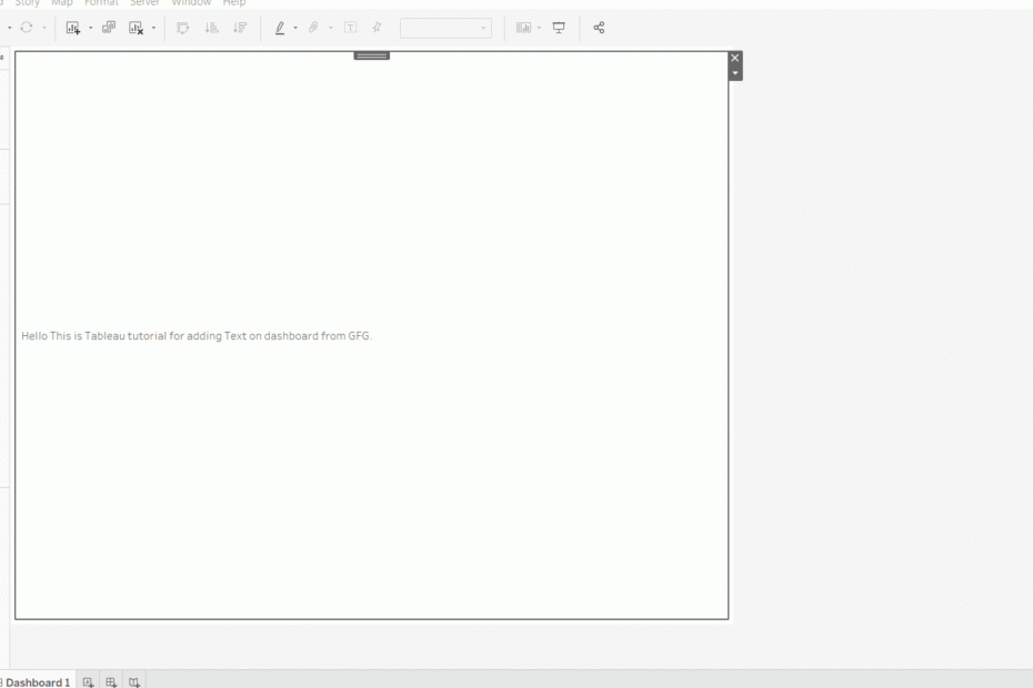 Text Object On Dashboard In Tableau GeeksforGeeks