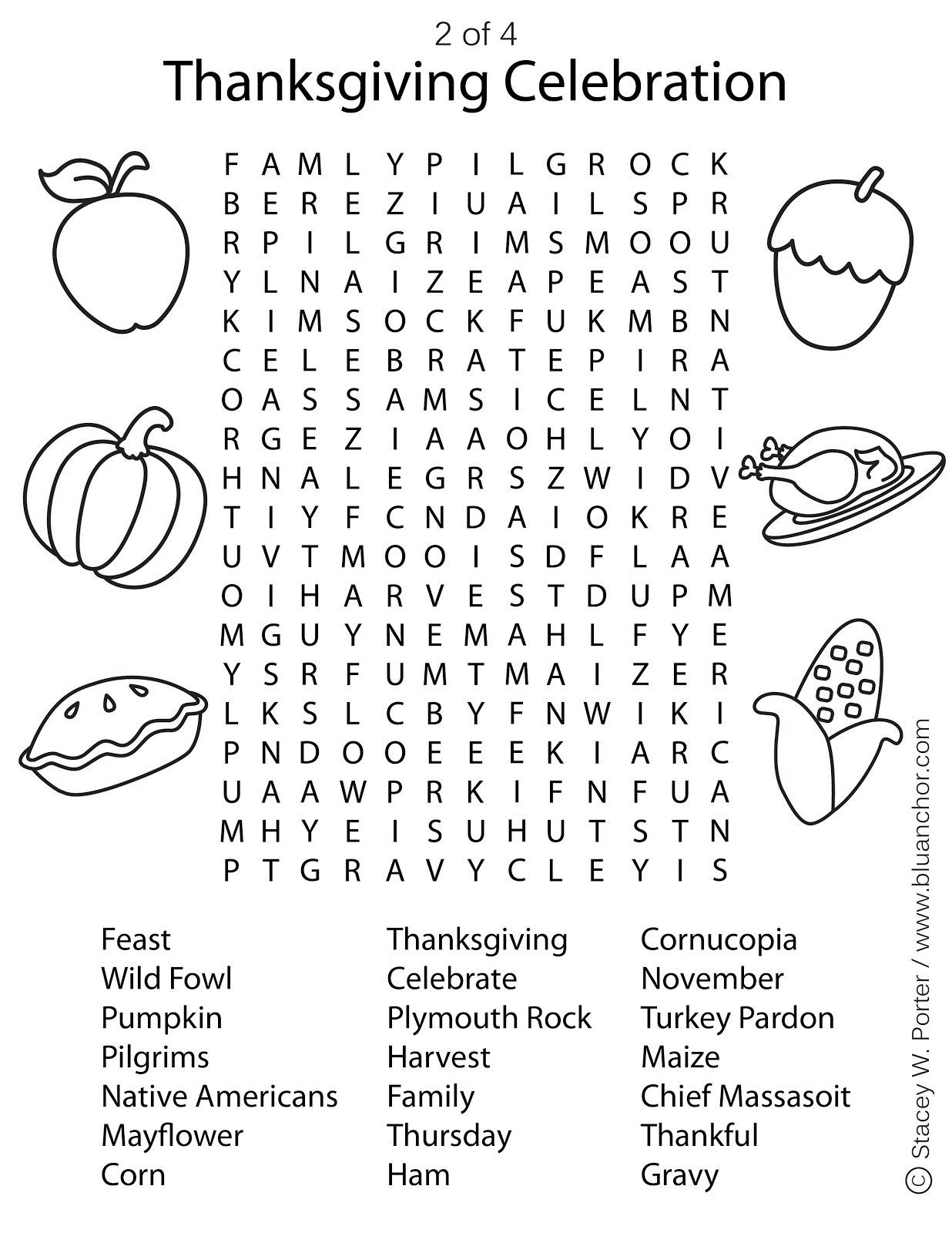 free printable worksheets on thanksgiving