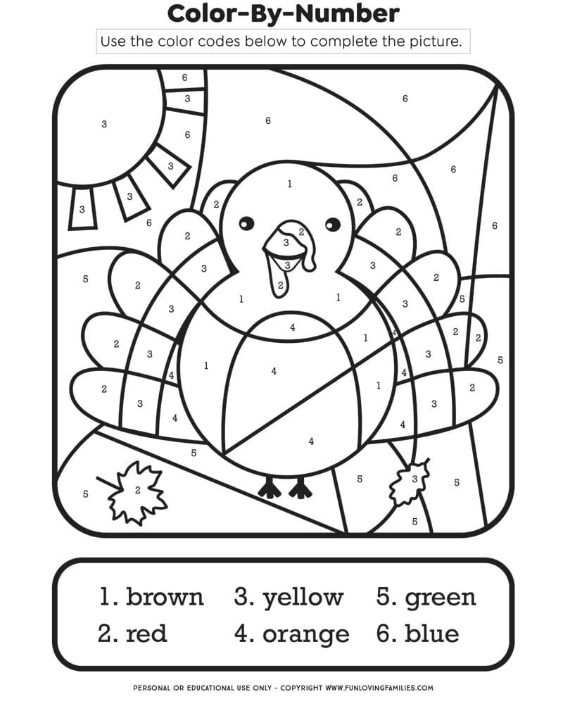thanksgiving coloring pictures