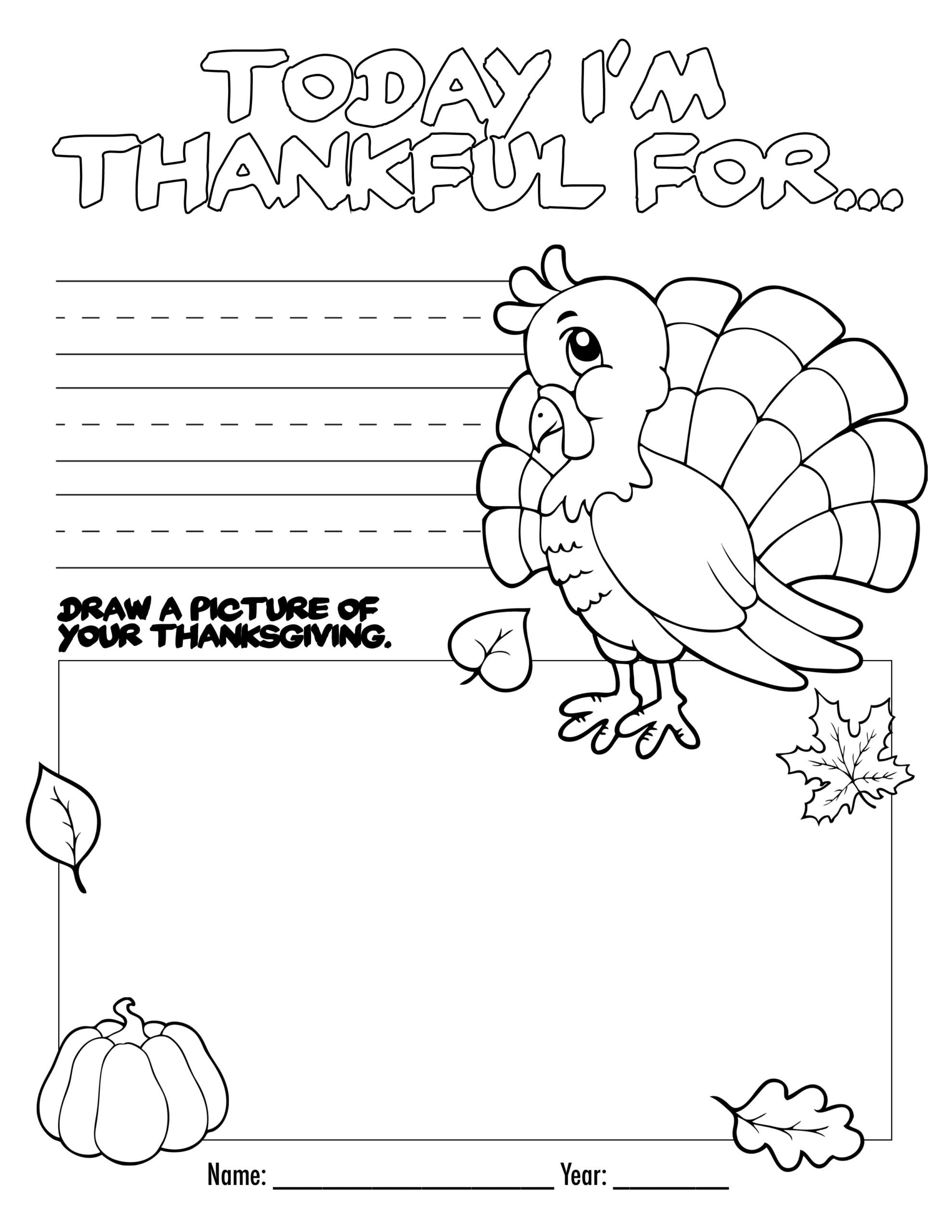 thanksgiving coloring picture