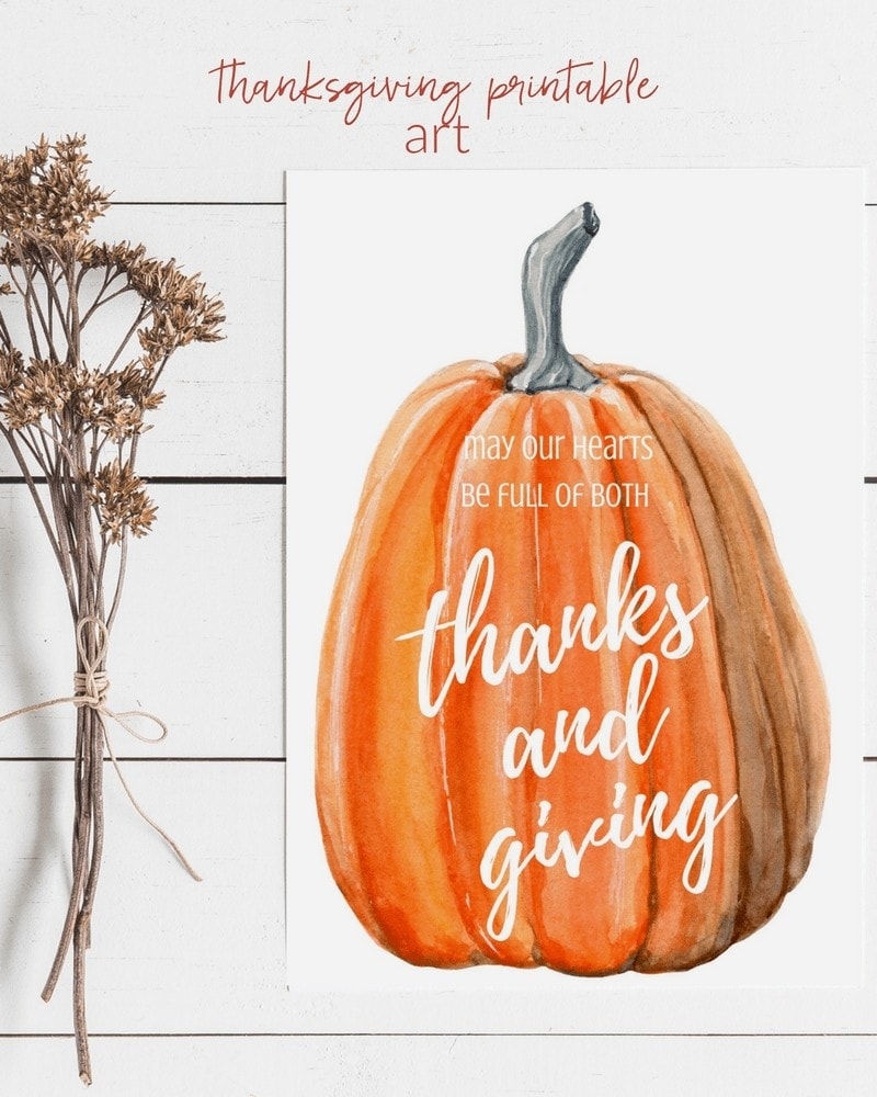 free thanksgiving printable