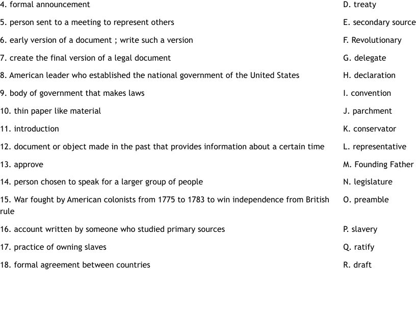 The Articles Of Confederation Worksheet WordMint