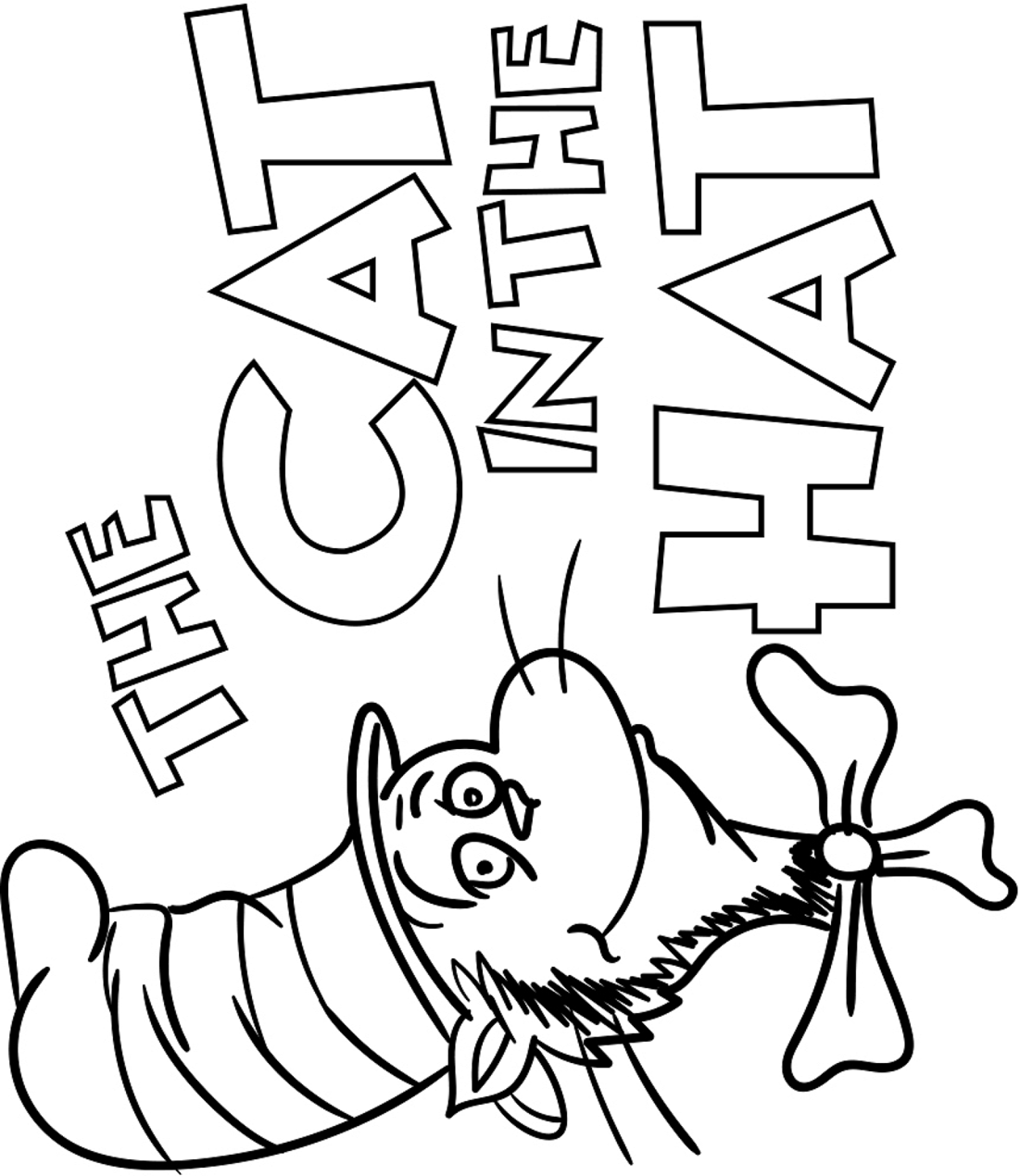 coloring pages of cat in the hat