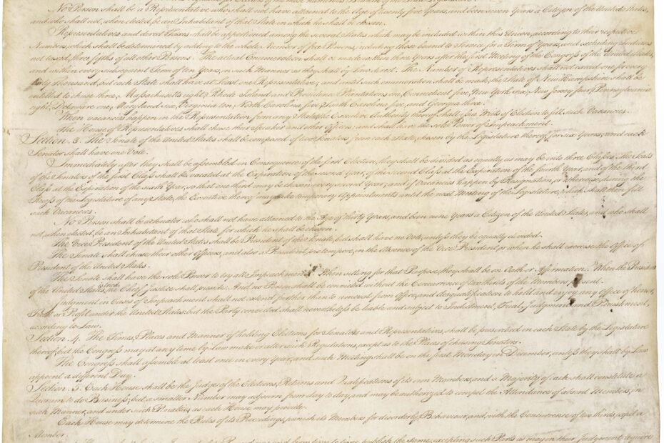 The Constitution Of The United States National Archives