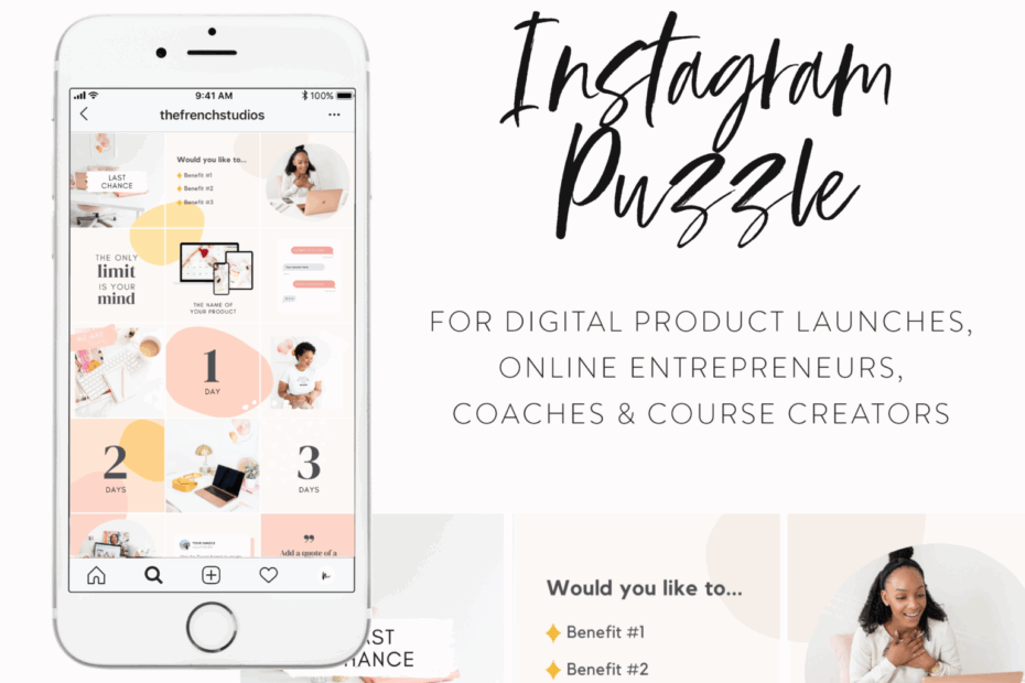The Launch Instagram Puzzle Template Pack My Social Boutique