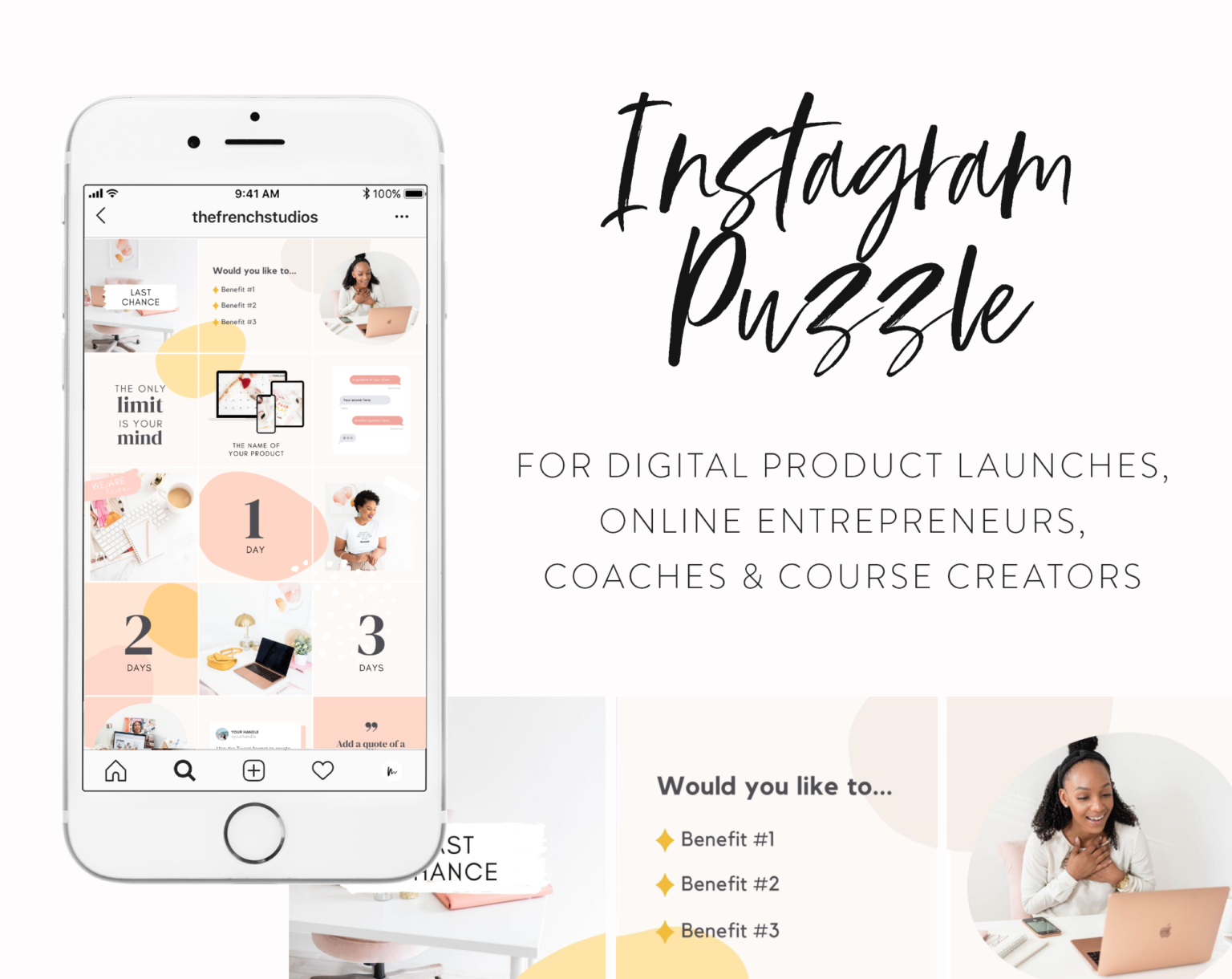The Launch Instagram Puzzle Template Pack My Social Boutique
