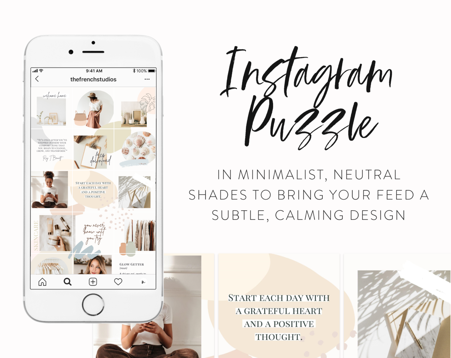 The Neutrals Instagram Puzzle Template My Social Boutique