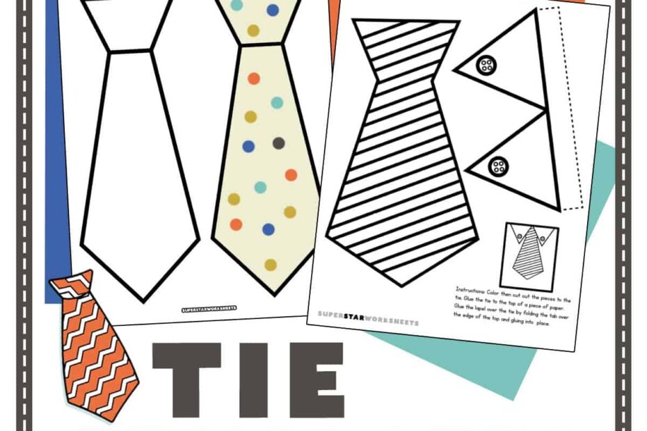 Tie Template Free Printables Superstar Worksheets
