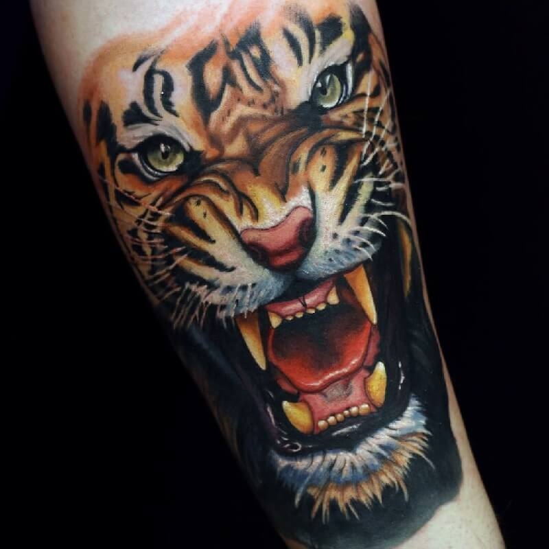 Tiger Tattoo Designs Combination Of Power Wisdom And Fear Of Death