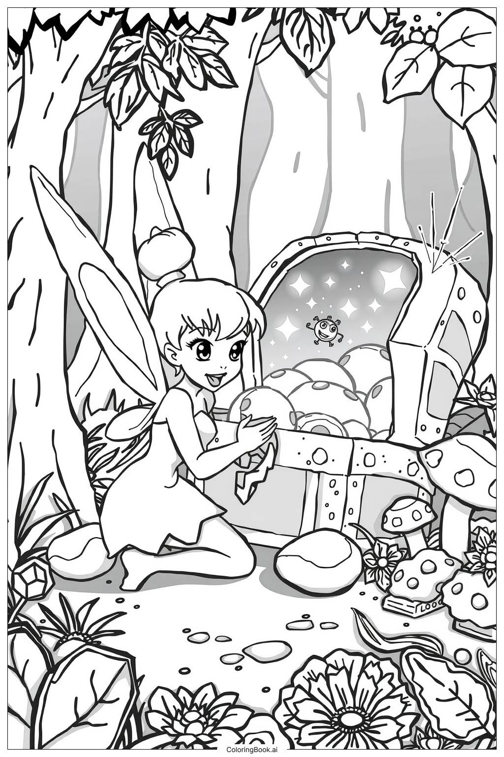 tinkerbell printable coloring pages