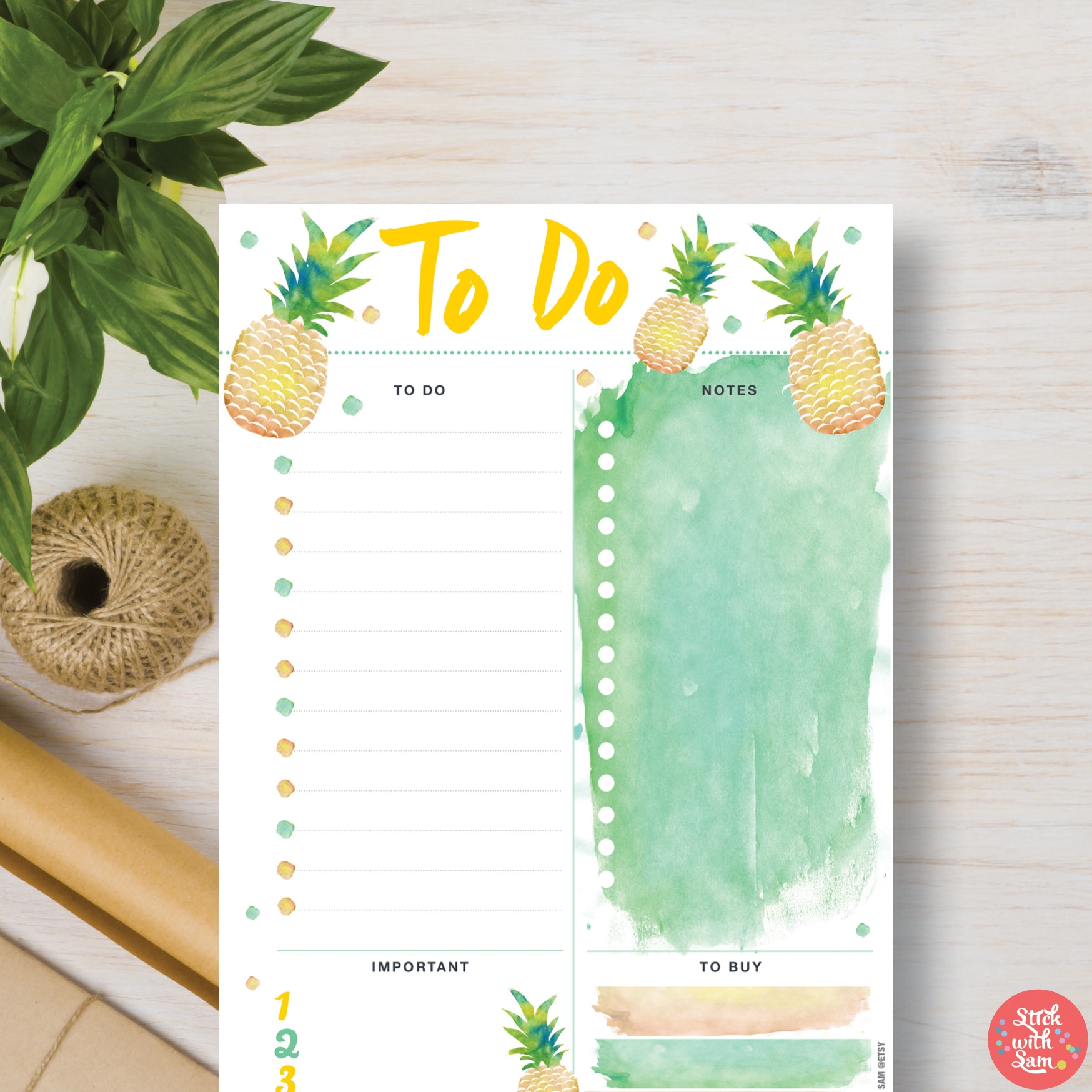 pineapple template printable