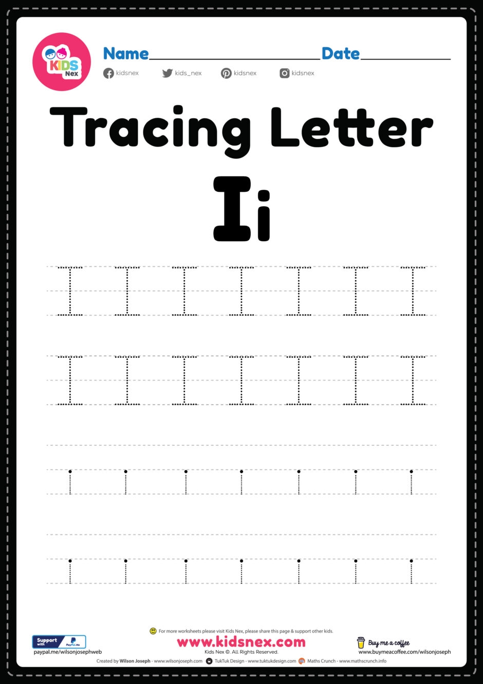 letter i worksheet for preschool