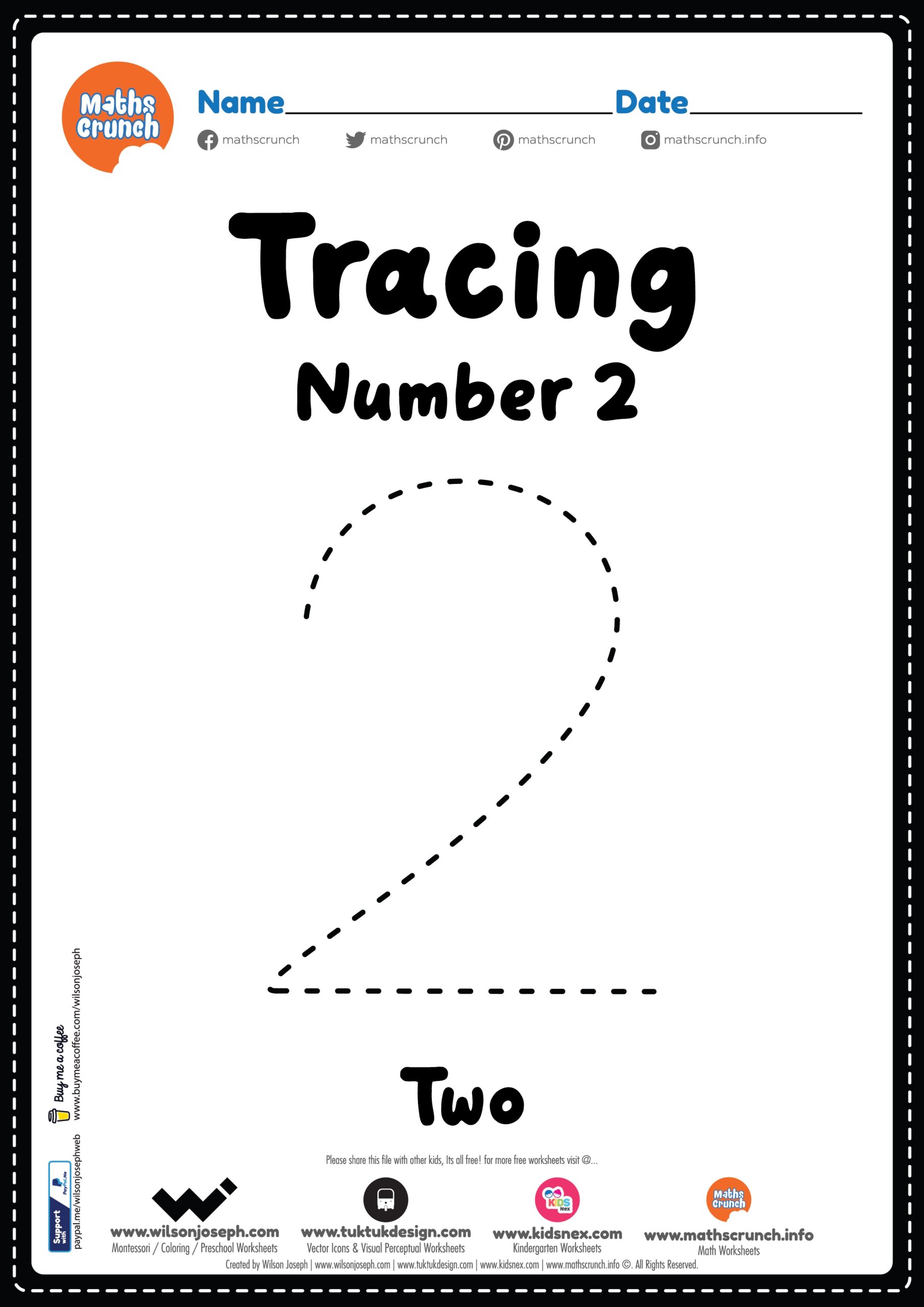 number 2 worksheet
