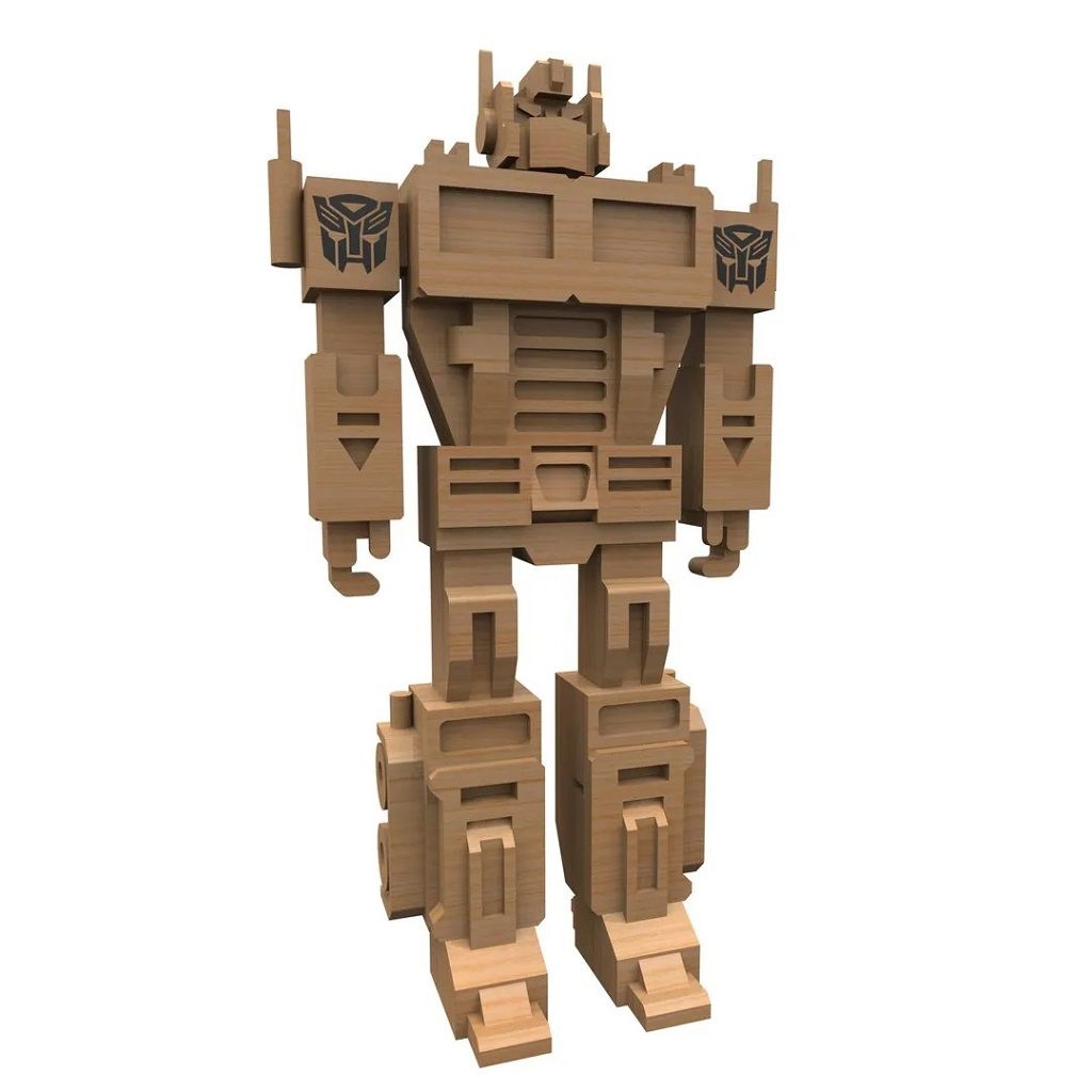 Transformers Optimus Prime 3D Wooden Puzzle Laser Cut CDR DXF File Free Download Vecty