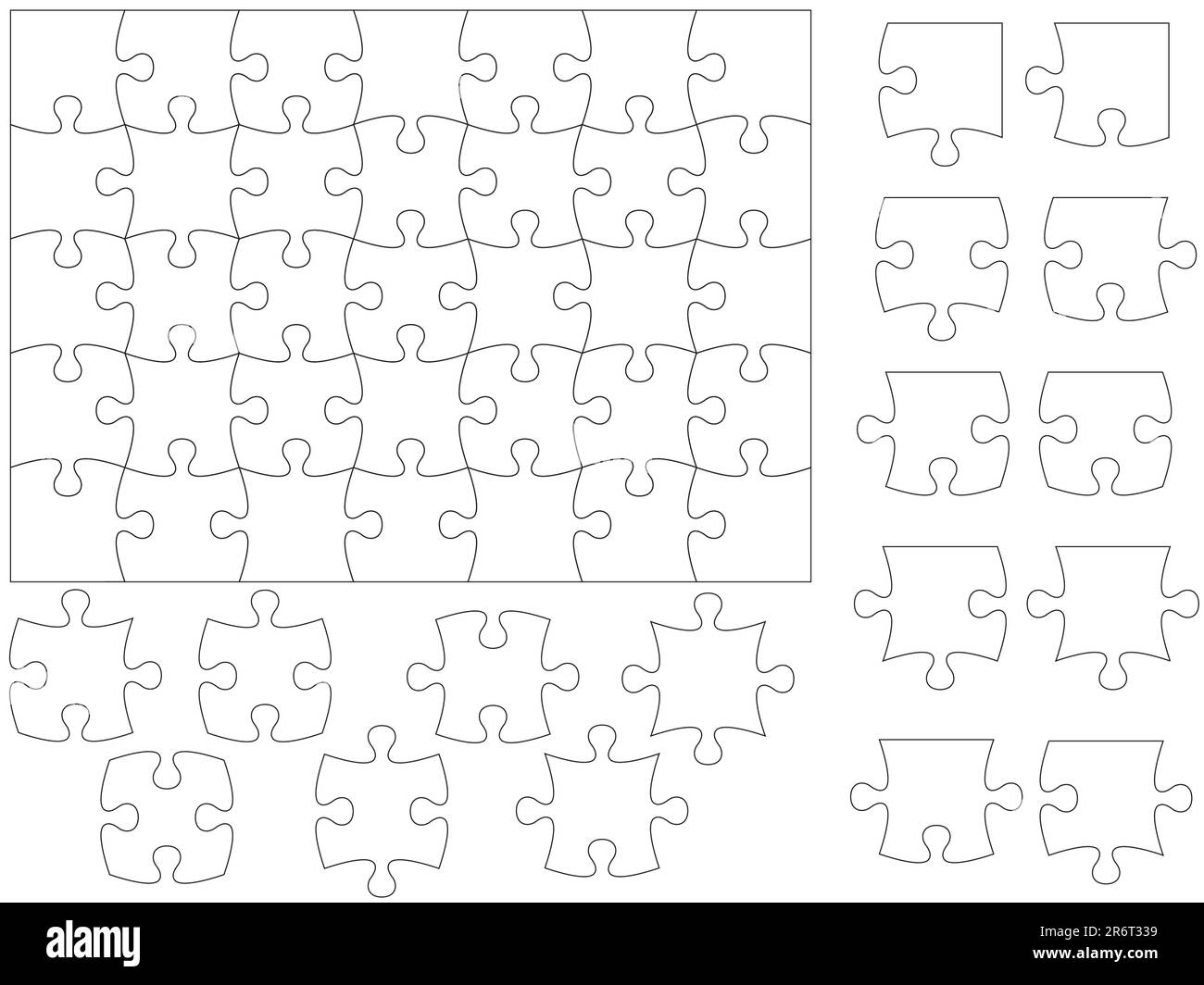 printable 6 piece puzzle template