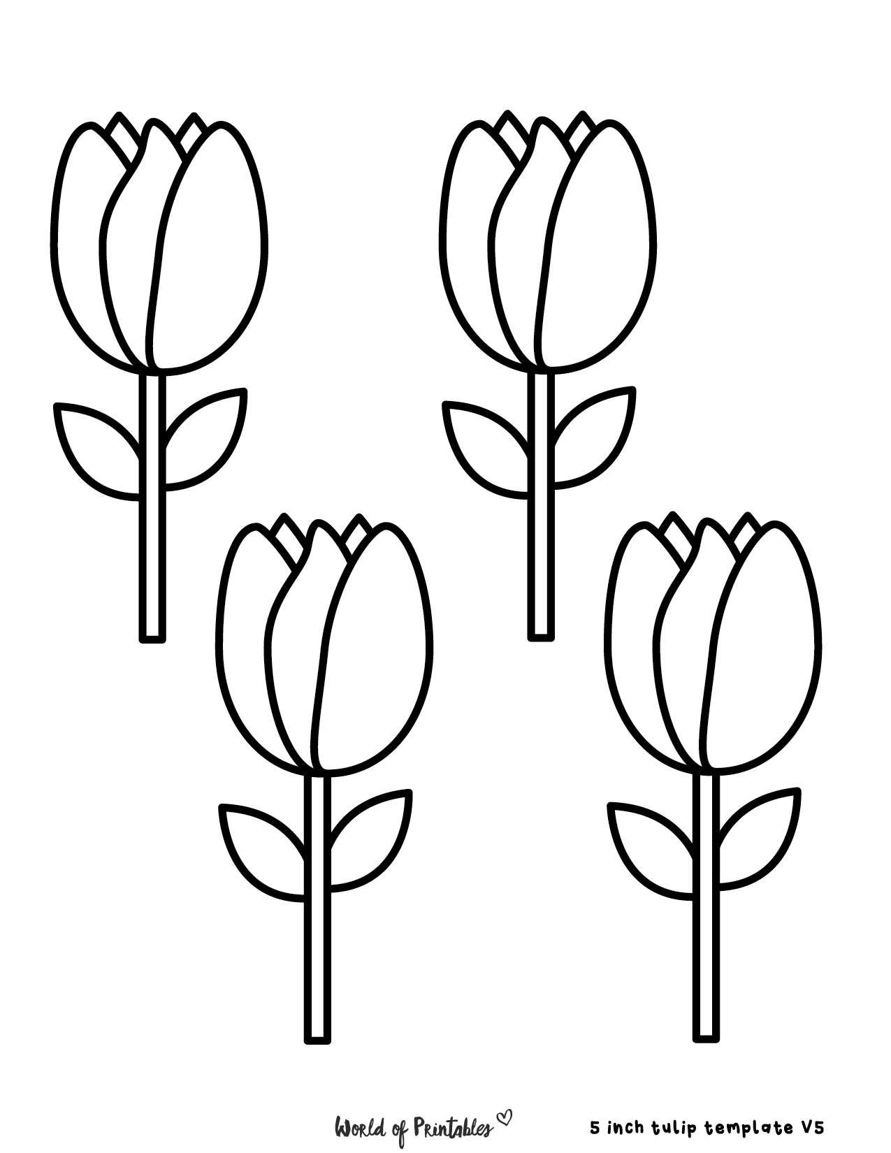 Tulip Template 40 Best Printables To Choose From World Of 