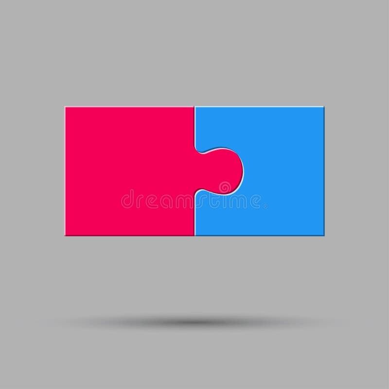 Two Piece Puzzle 2 Step Jigsaw Logo Stock Vector Illustration Of Leisure Love 117606384