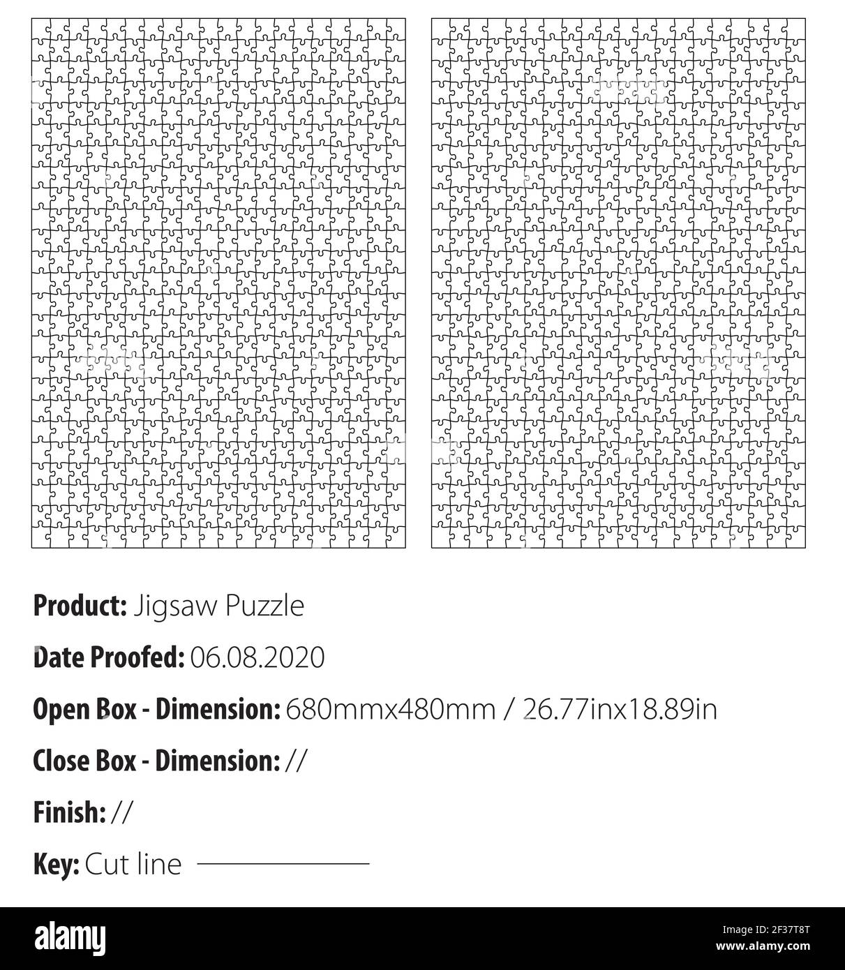 Two Types Jigsaw Puzzle 1000 Pieces Template Cut Die Cut Vector Stock Vector Image U0026 Art Alamy