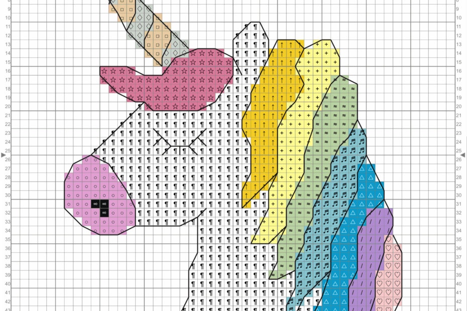 Unicorn Cross Stitch Pattern Free Printable Mama Geek