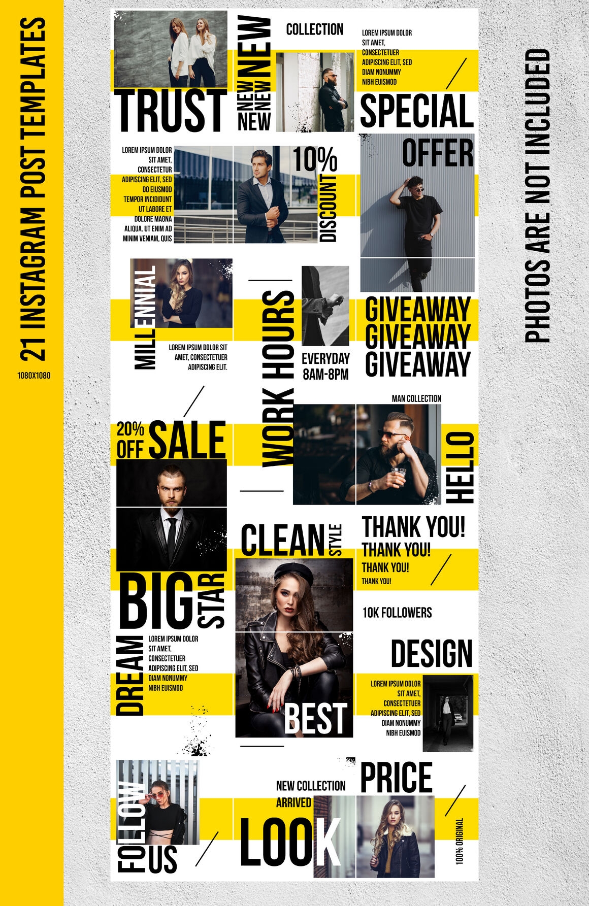 instagram puzzle layout template canva