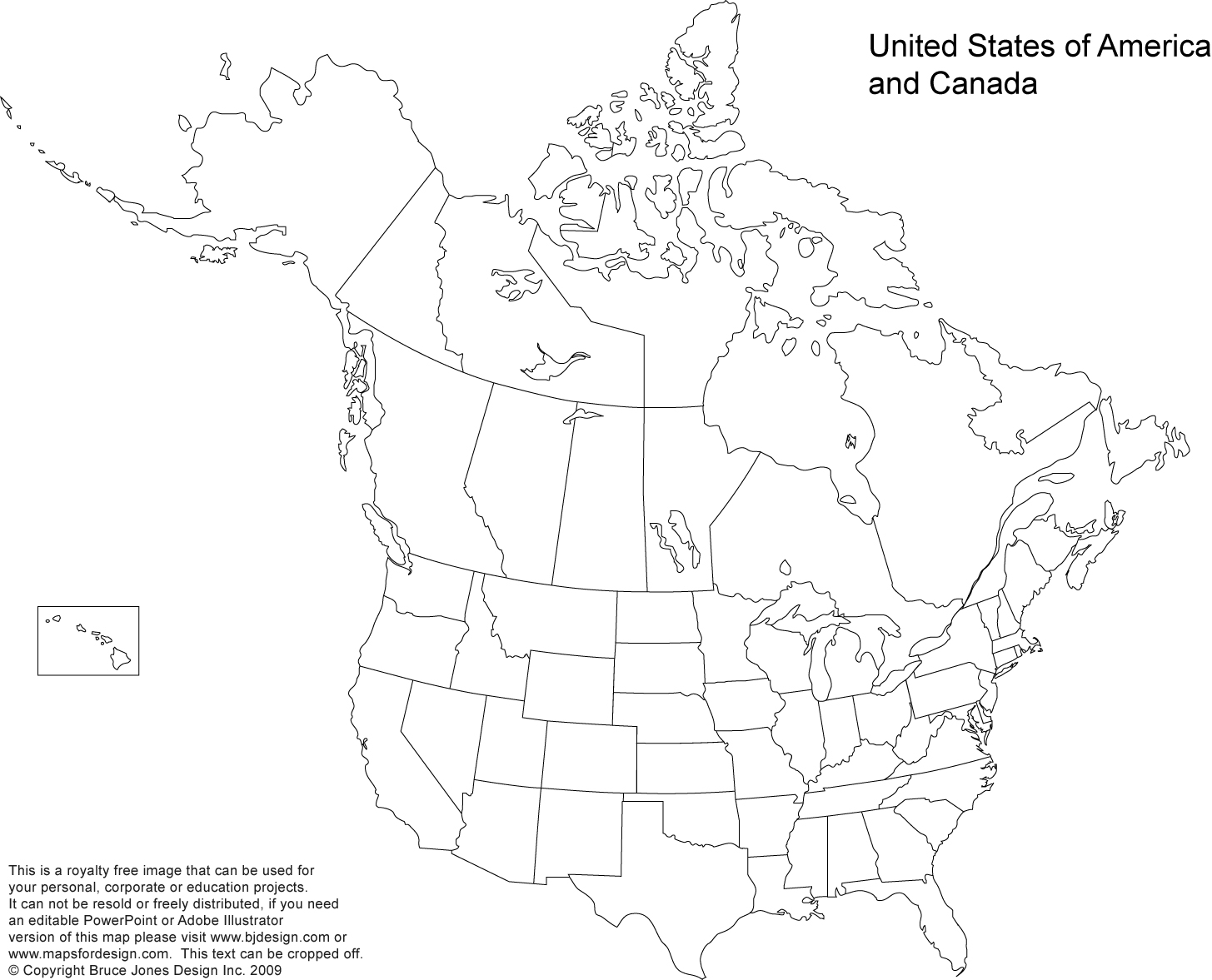 free printable blank map of usa