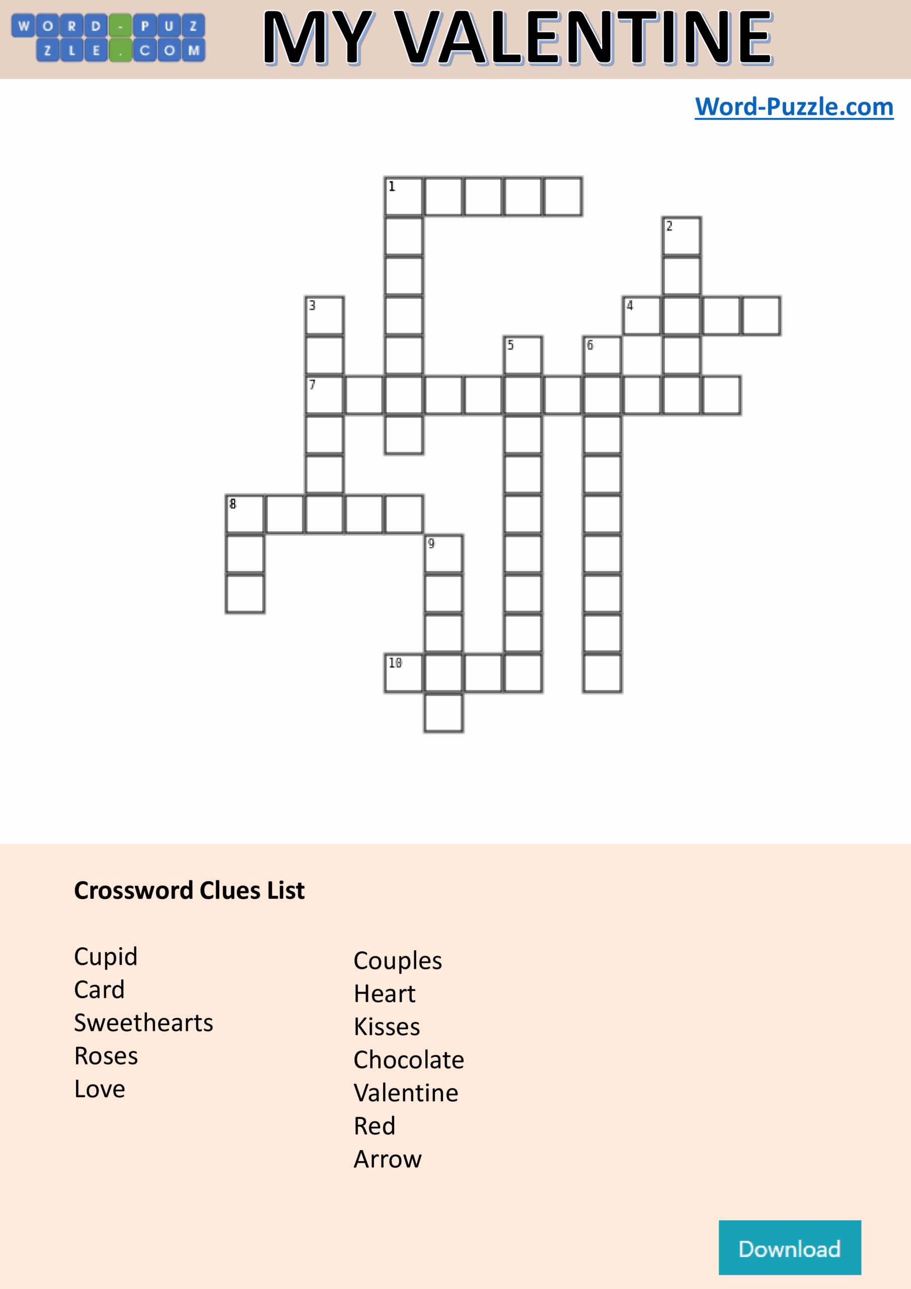 template for crossword puzzle free