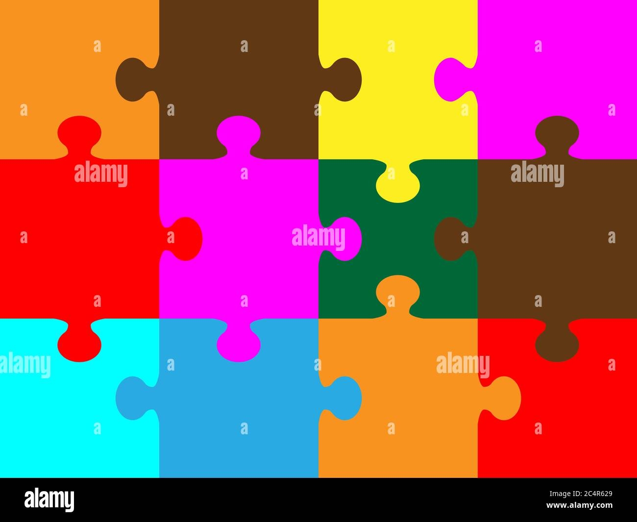 Vector Colorful Puzzle Lettering Made From Puzzle Pieces Many colored Puzzle Pattern removable Pieces Vector Illustration Stock Vector Image U0026 Art Alamy