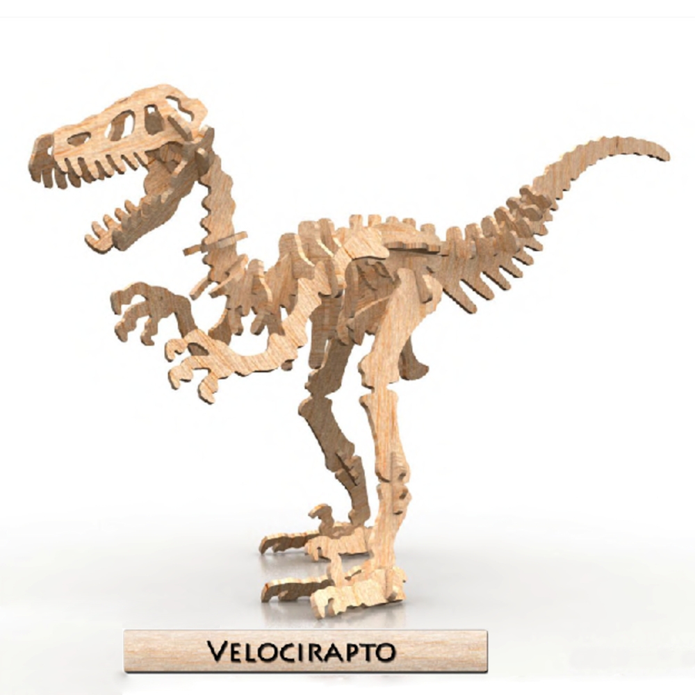 Velociraptor Puzzle Double Cut Designs LLC