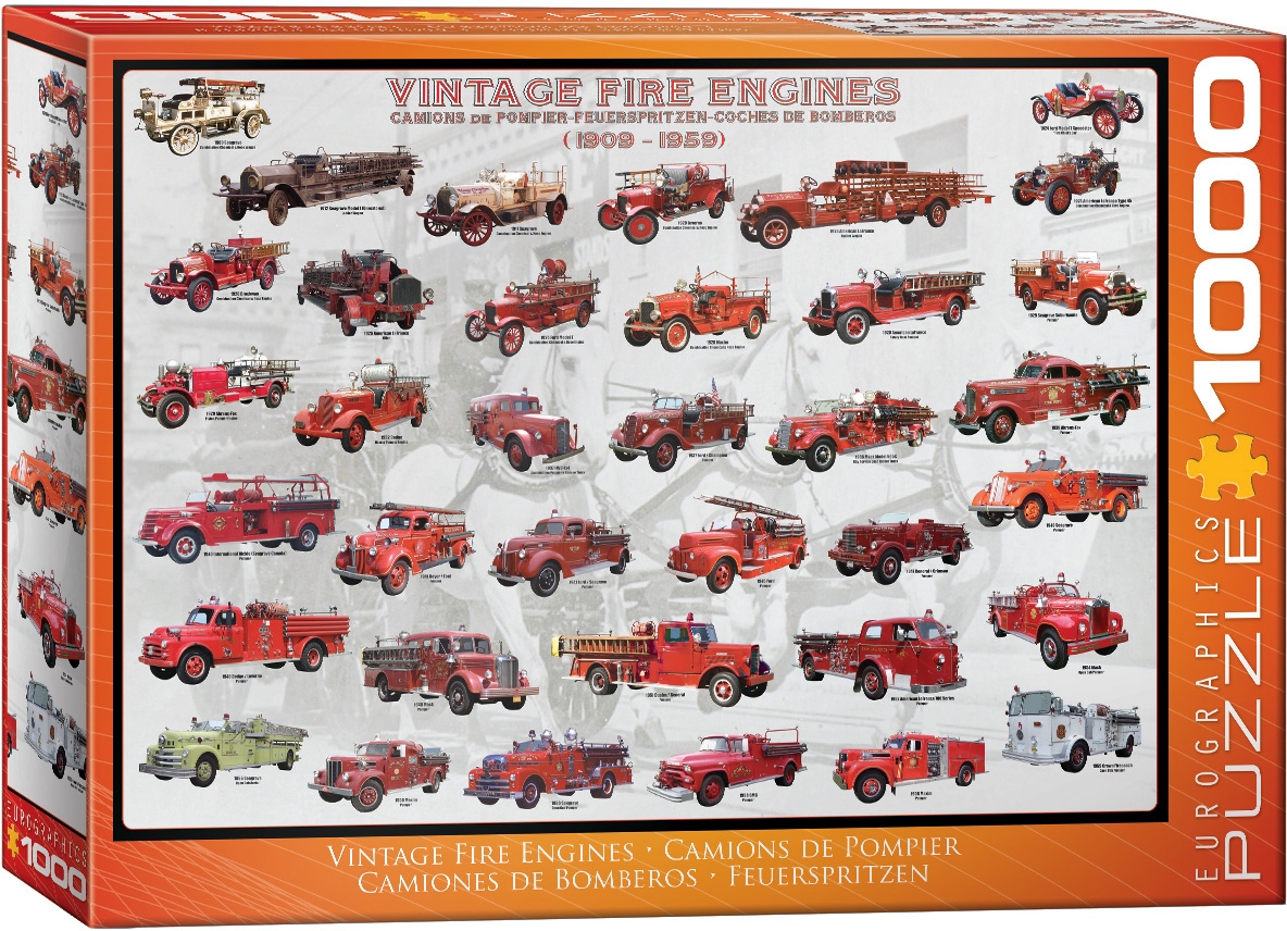 Vintage Fire Engines 1000 Piece Jigsaw Puzzle By Eurographics Puzzle Warehouse