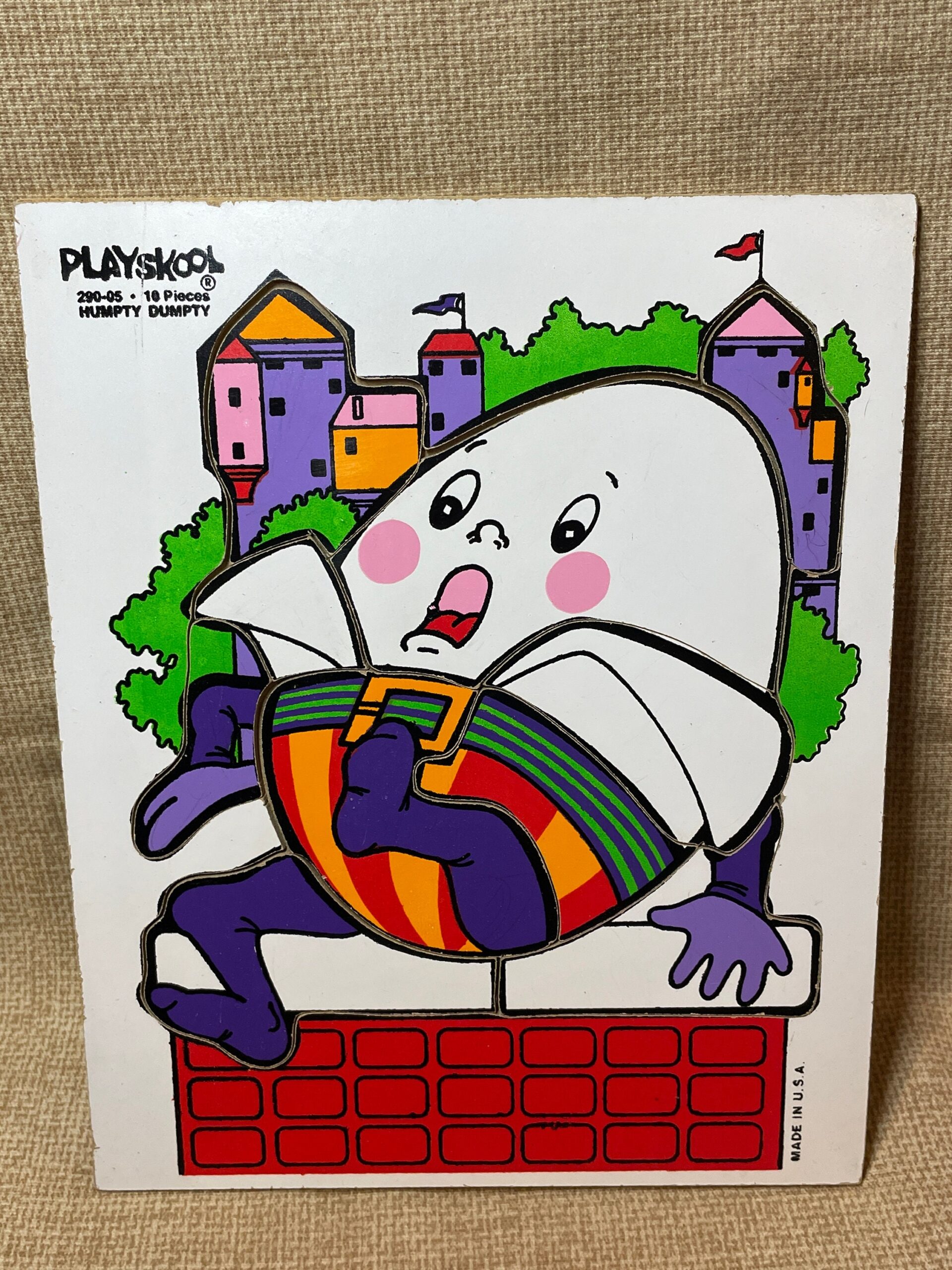 Vintage Playskool Humpty Dumpty Wood Puzzle 290 05 children s 