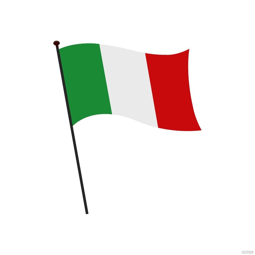 Waving Italy Flag Vector In Illustrator SVG JPG EPS PNG 