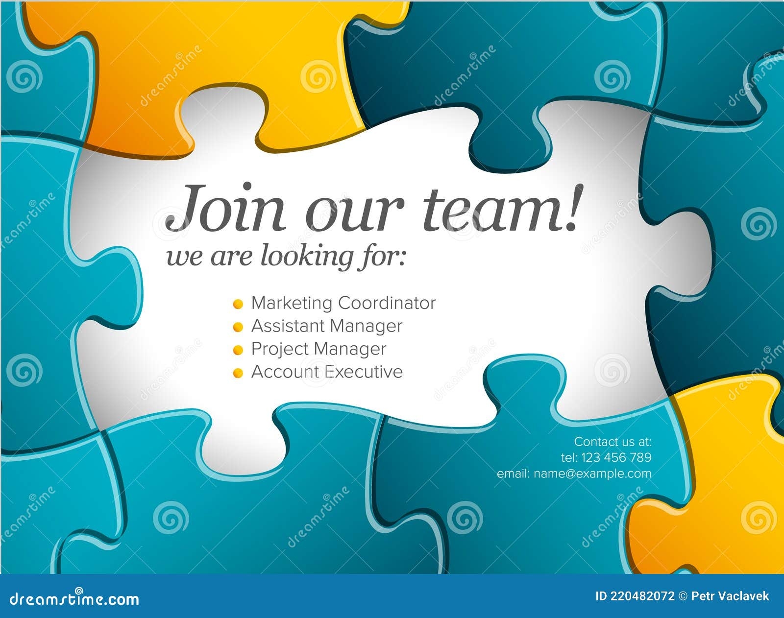 puzzle piece flyer template