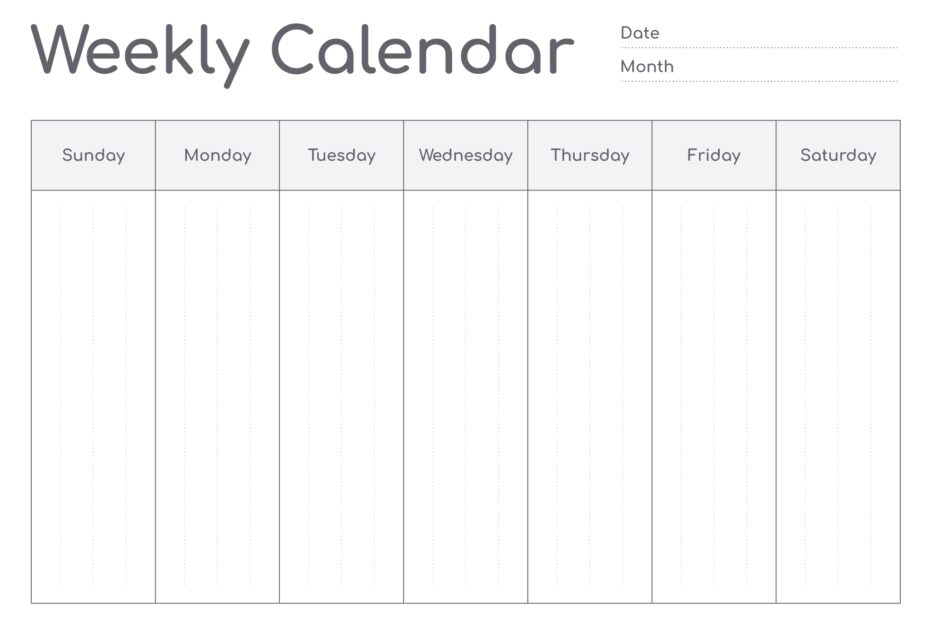 Weekly Calendar Free Google Docs Template Gdoc io