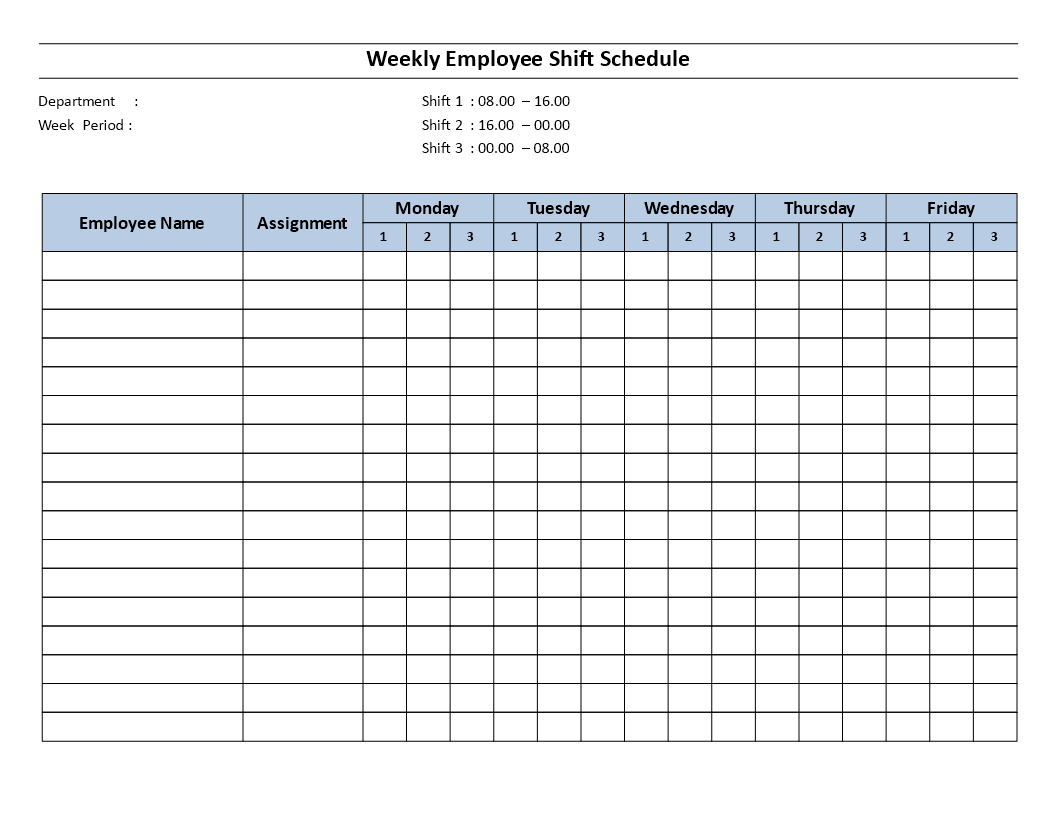 8 hour rotating shift schedule template