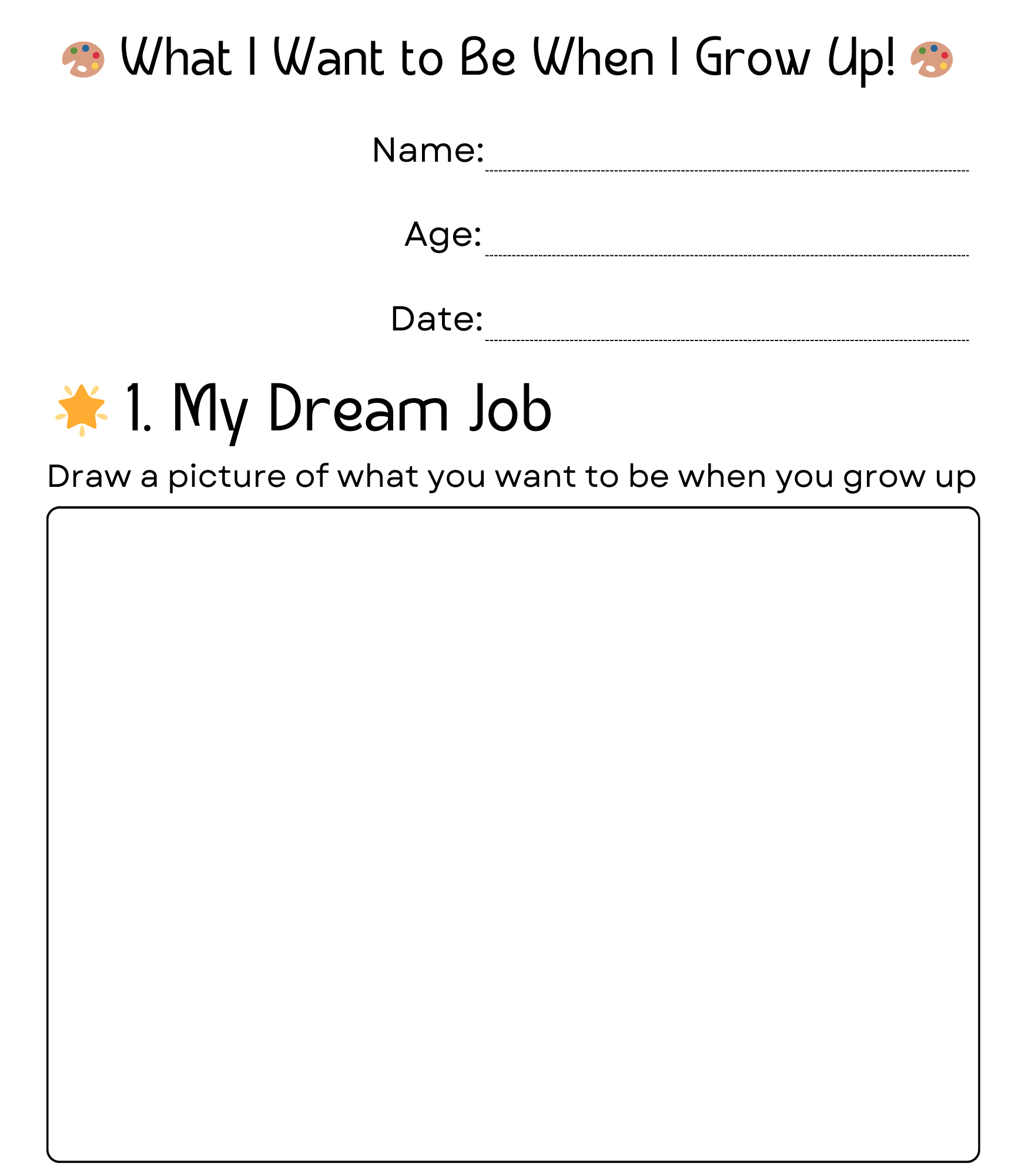 What I Want To Be When I Grow Up Worksheet When I Grow Up Template Printable Teaching Resources