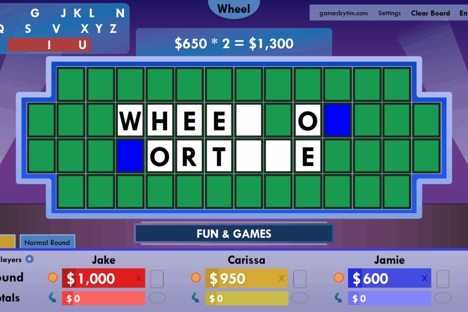Wheel Of Fortune For PowerPoint Games By Tim