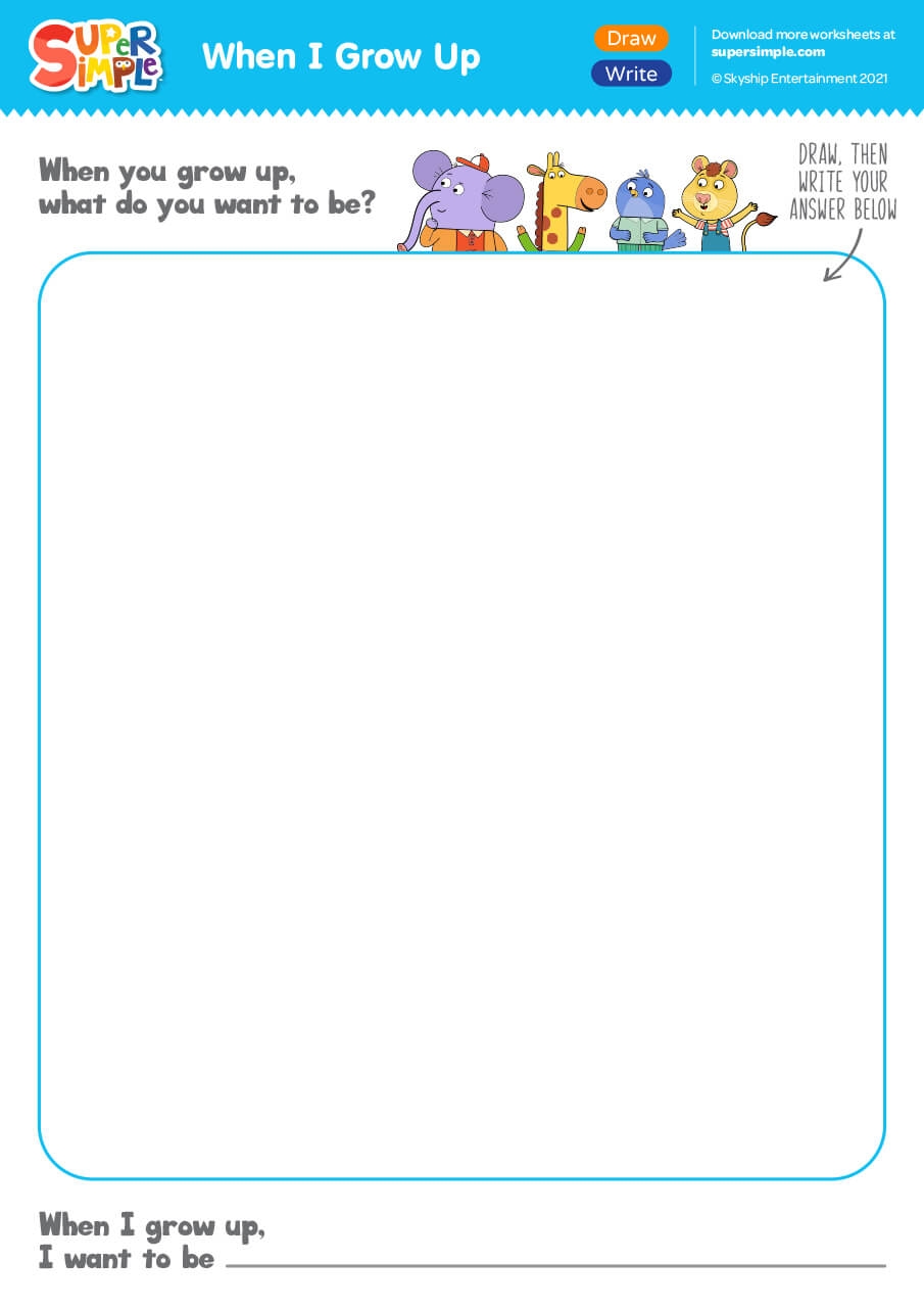 When I Grow Up Draw U0026 Write Super Simple