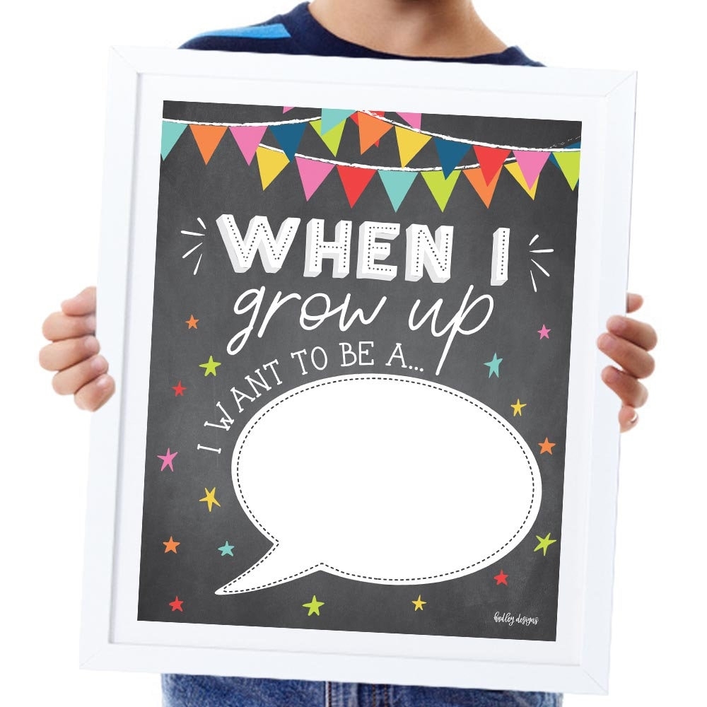 When I Grow Up Sign Template When I Grow Up I Want To Be Printable Sign When I Grow Up Sign School Printable Classroom Printables Etsy