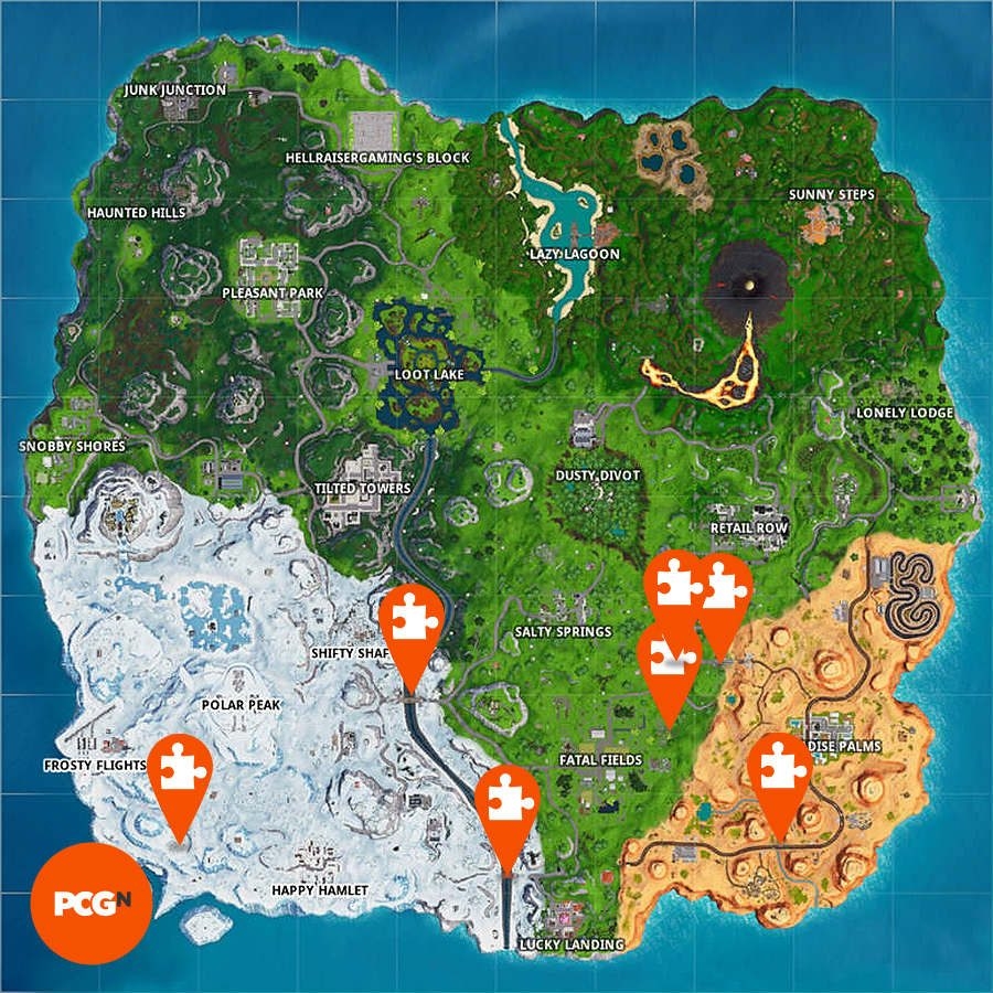 Where To Search Fortnite Jigsaw Puzzle Pieces Under Bridges And In Caves