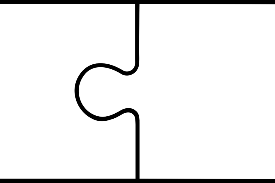 White Jigsaw Puzzle Of 2 Pieces Free Vector Clipart Images On Creazilla