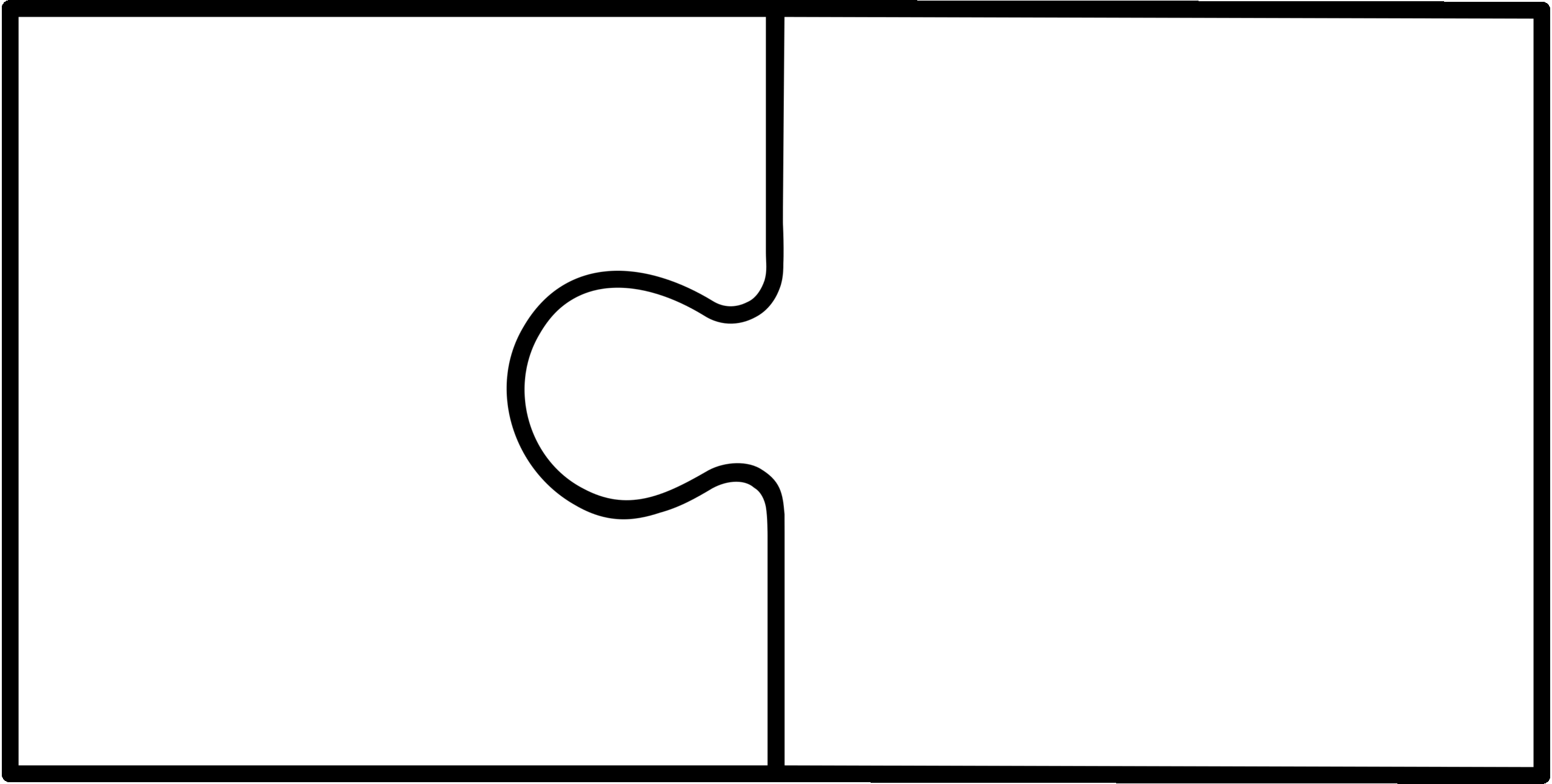 White Jigsaw Puzzle Of 2 Pieces Free Vector Clipart Images On Creazilla