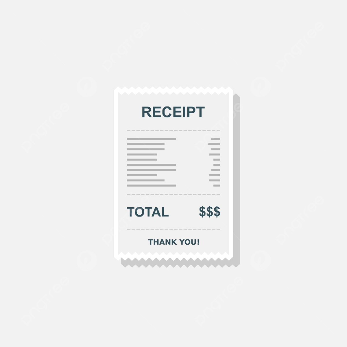 White Outlined Set Of Paper Receipts Including Receipt Paper Bill Check Invoice And Cash Receipt Vector Template Download On Pngtree