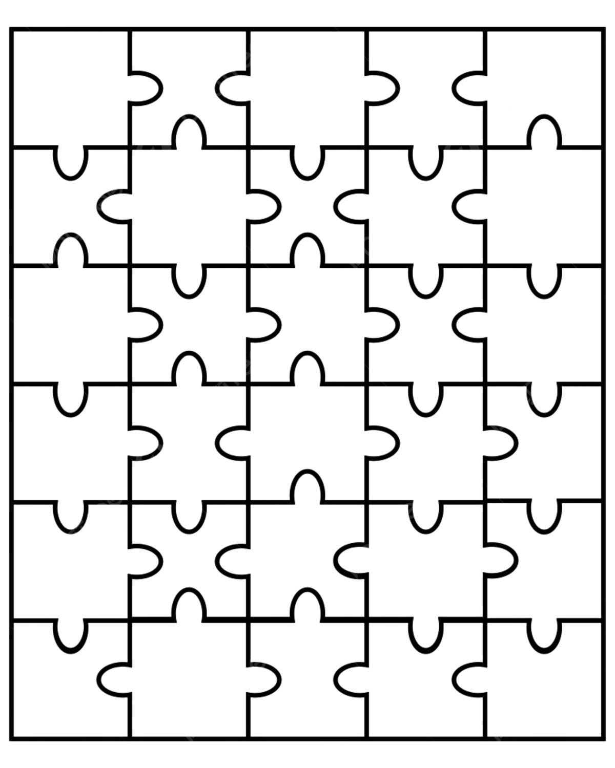 White Puzzle Template Jigsaw Design Card Pattern Background PNG And Vector With Transparent Background For Free Download