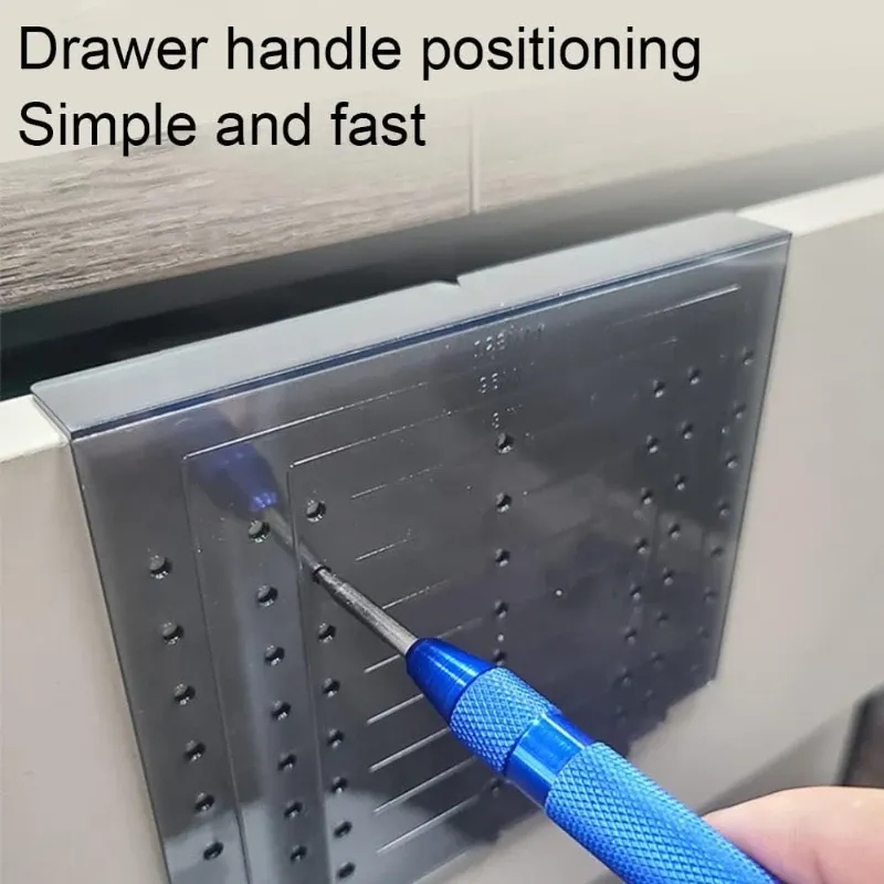 Wholesale Center Punching Drill Mounting Template For Drawer Handle Cabinet Handle Template Wood Punch Jig