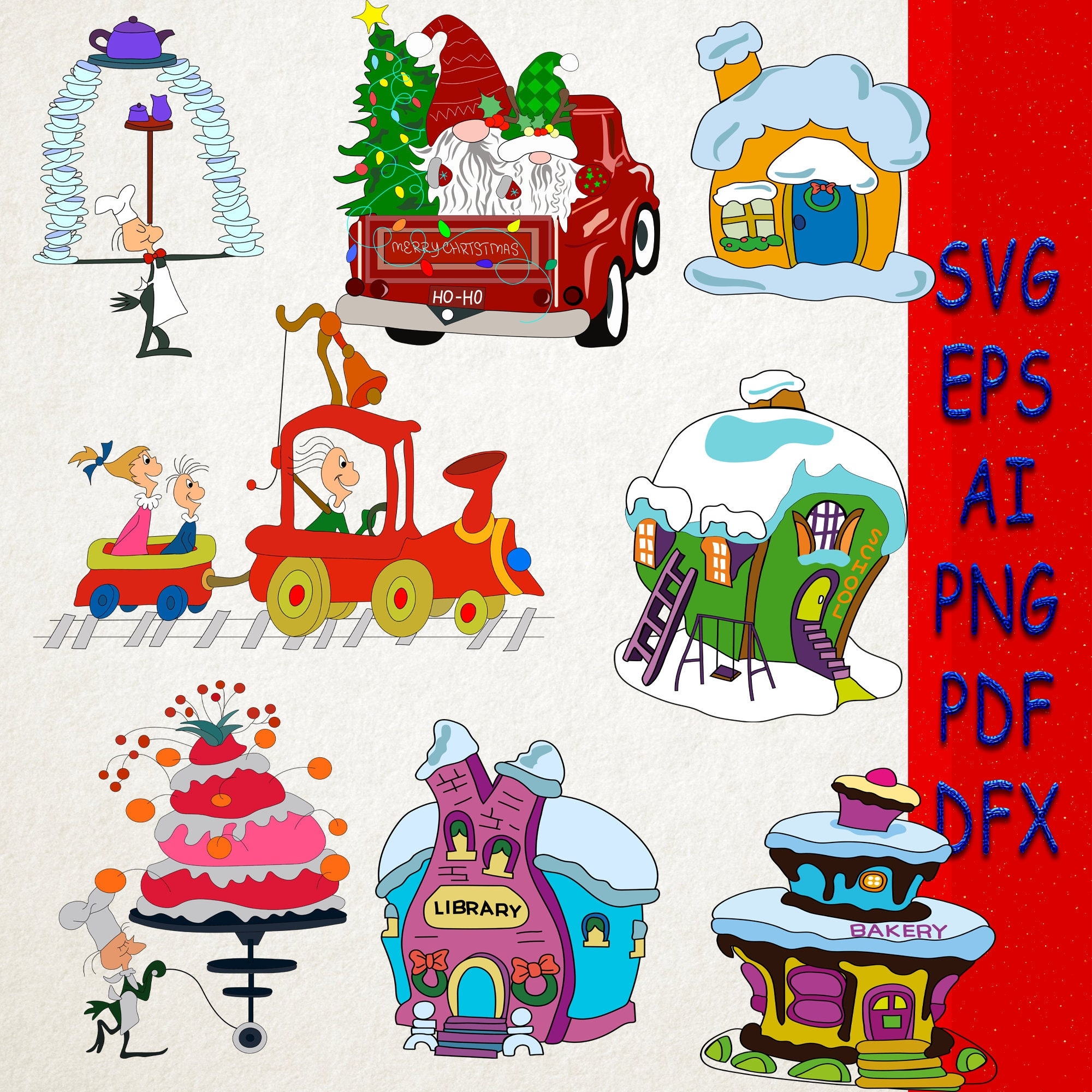 Whoville House Template Etsy