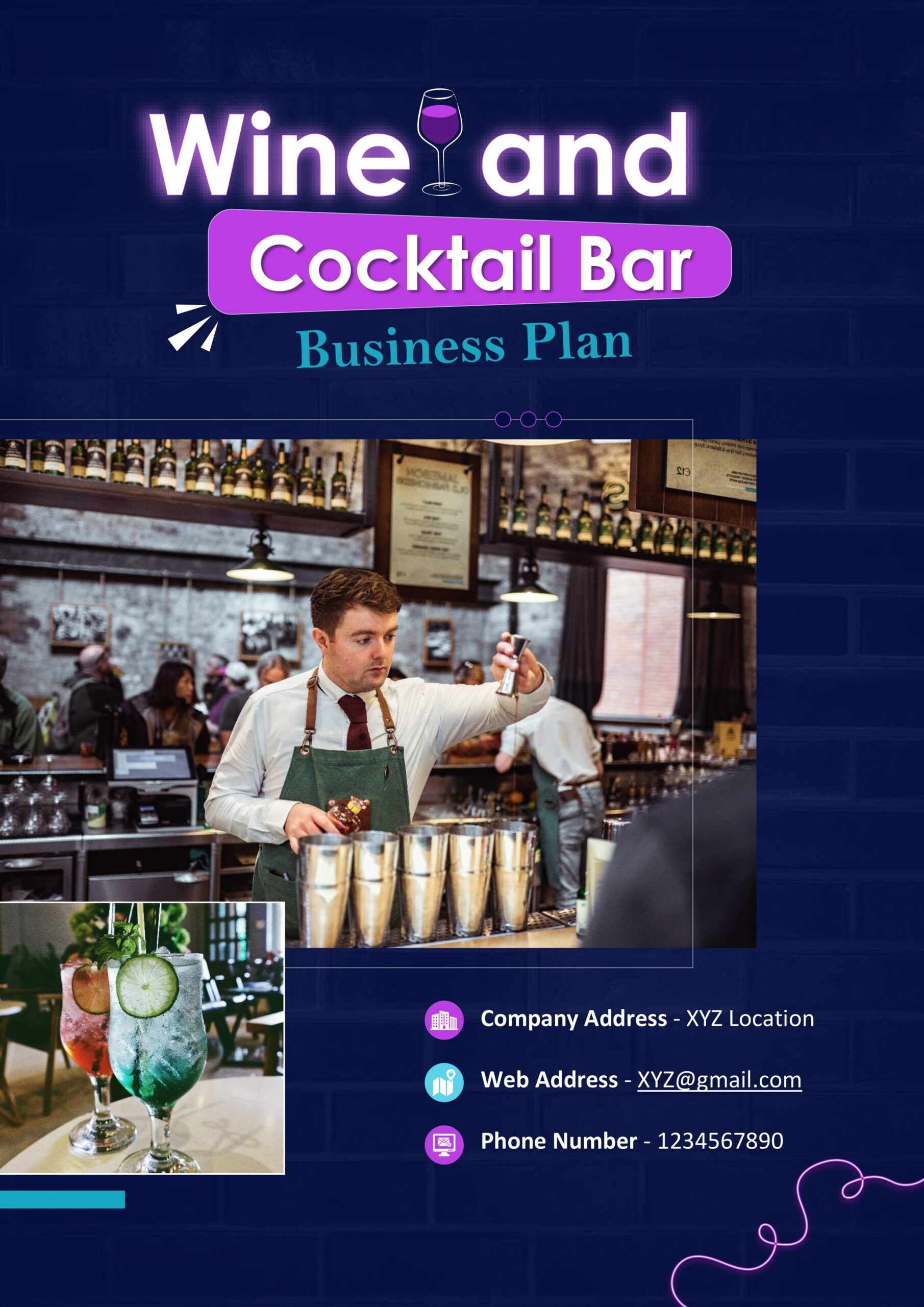 Wine And Cocktail Bar Business Plan Pdf Word Document PPT PowerPoint